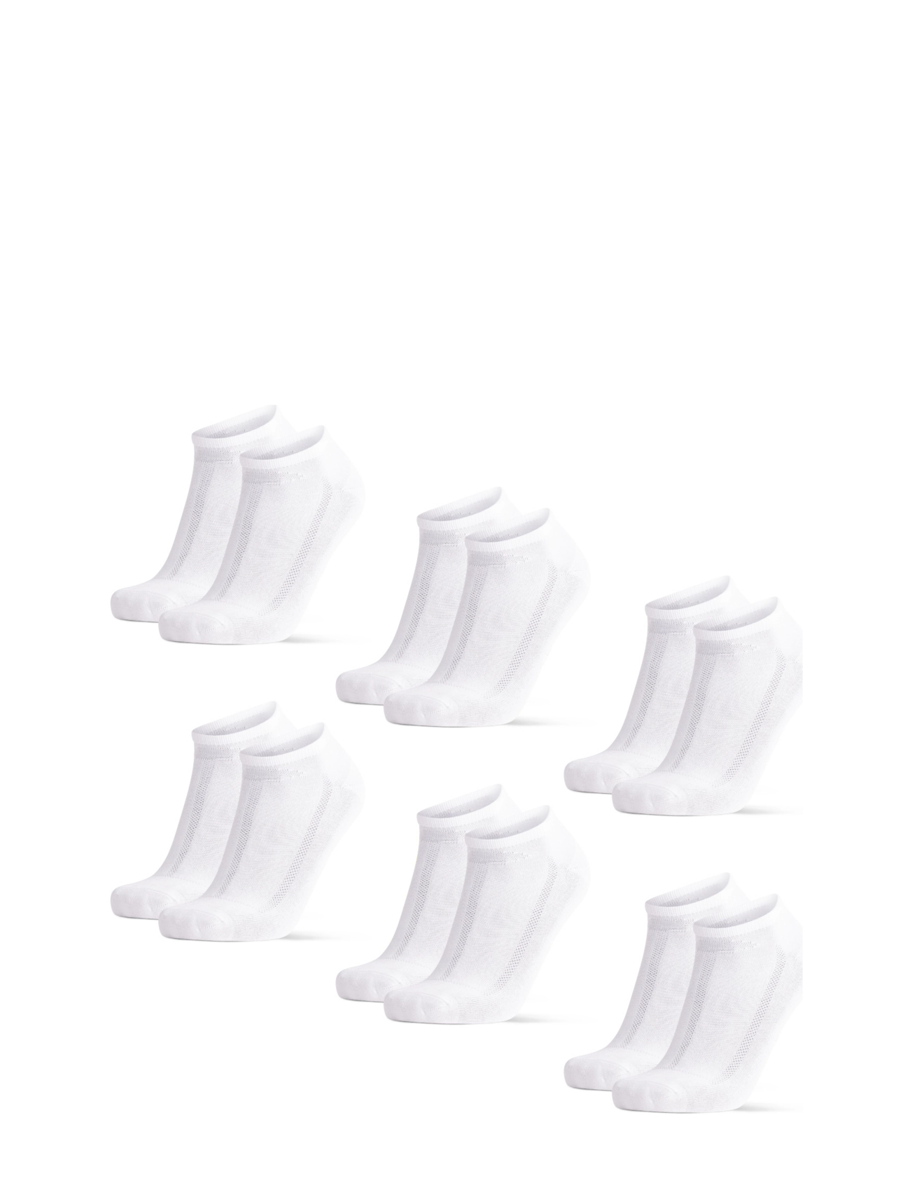 Dänisch ENDURANCE Bamboo Low-Cut Socken 6-Pack Weiß - 39-42 - Damen