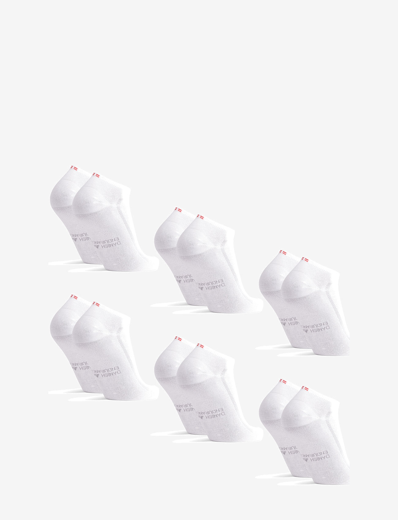 Danish Endurance - Low-Cut Bamboo Dress Socks 6-pack - laveste priser - white - 1