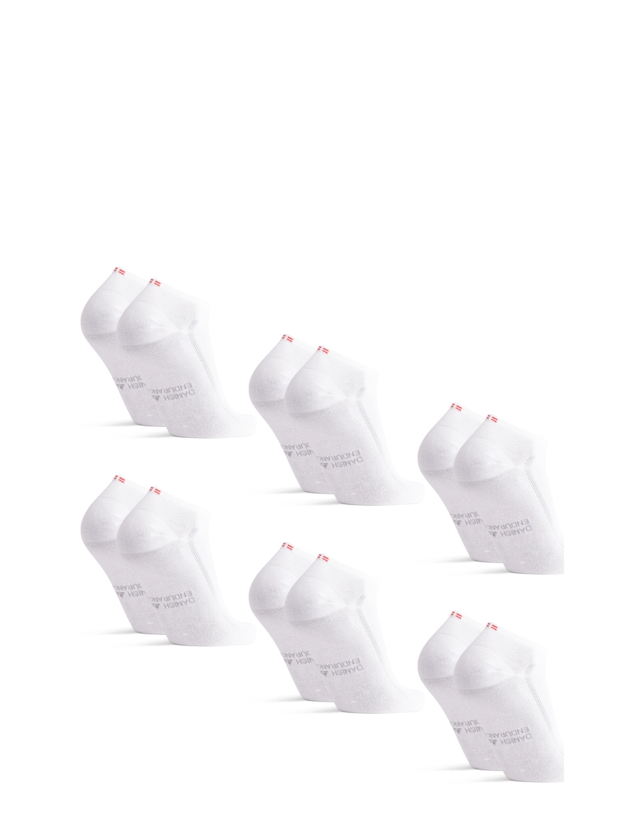 Danish Endurance - Bamboo Low-Cut Socks 6-pack - sport socks - white - 2