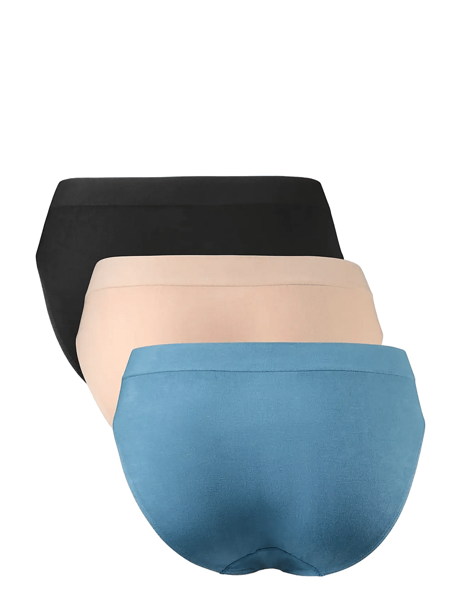 Danish Endurance - Bamboo Bikini (Women) 3-pack - unterwäsche & socken - multicolor (1x black, 1x lyon's blue, 1x nude beige) - 2
