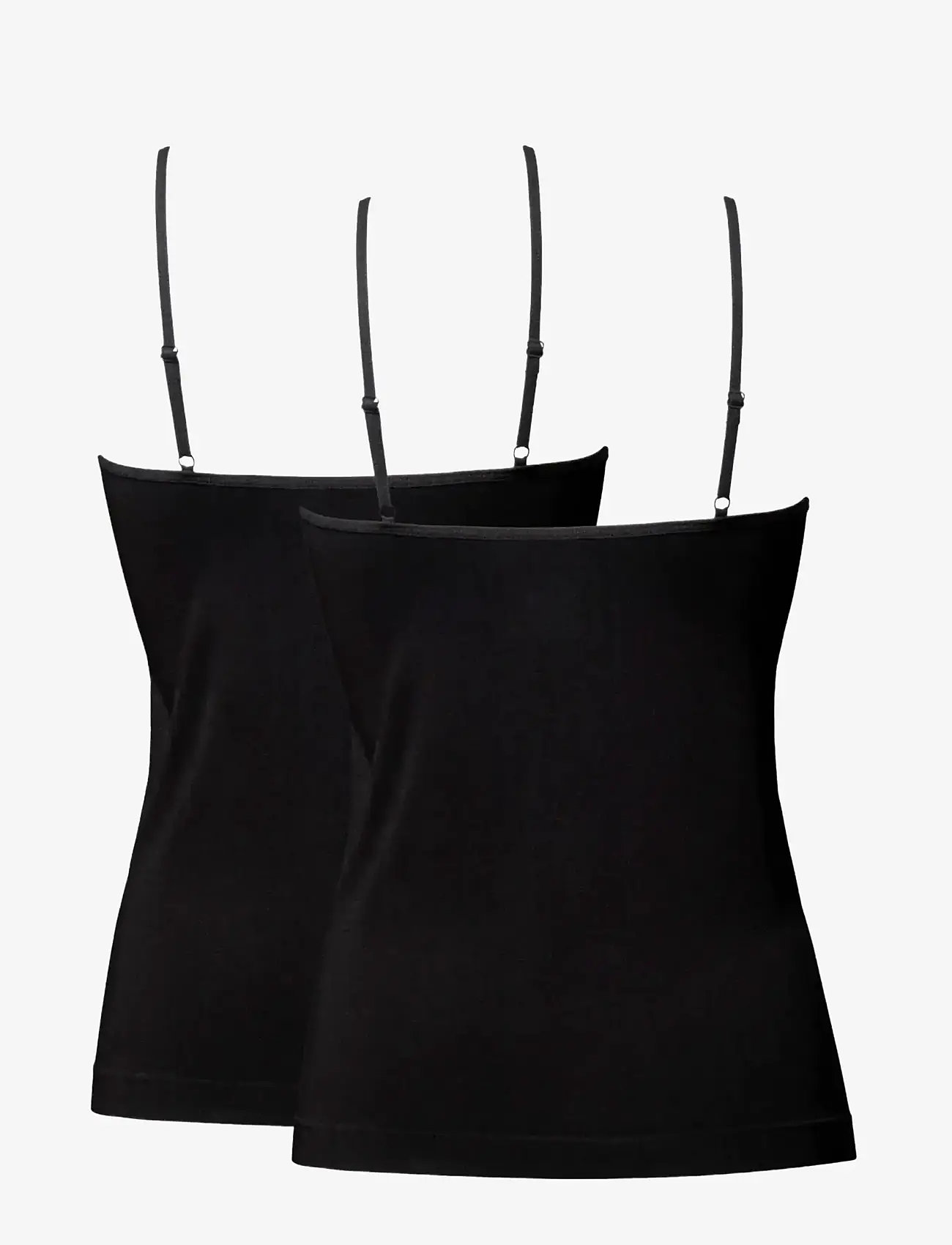 Danish Endurance - Women's Bamboo Strap Top 2-pack - tanktops - black - 2
