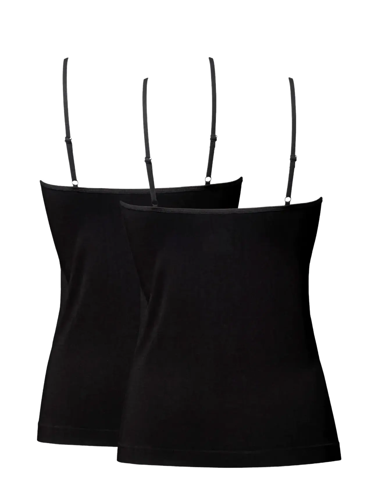 Danish Endurance - Bamboo Strap Top (Women) 2-pack - tank tops - black - 2