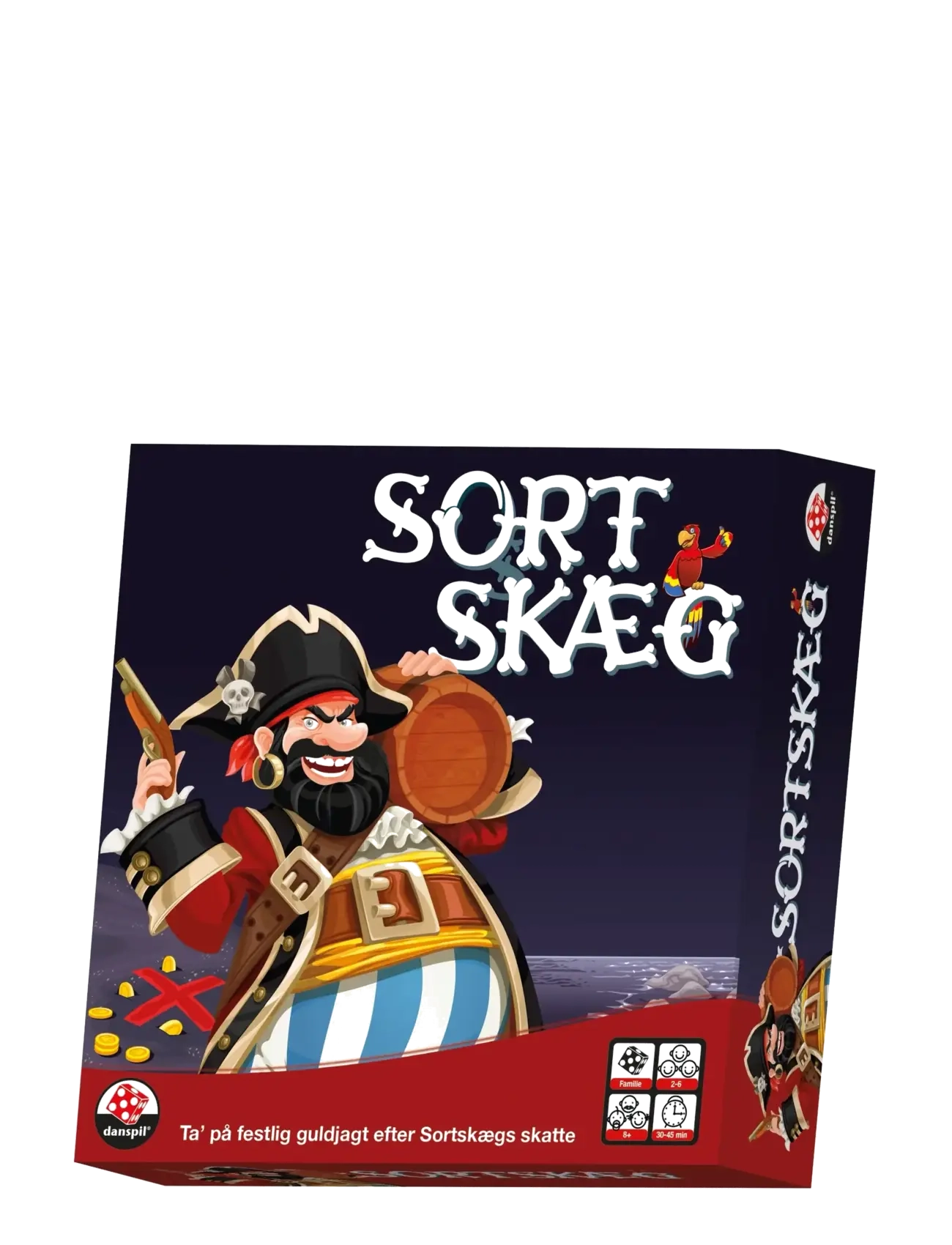 Danspil Sortskæg, One Size, Multi/patterned, Spil > Brætspil, Børn