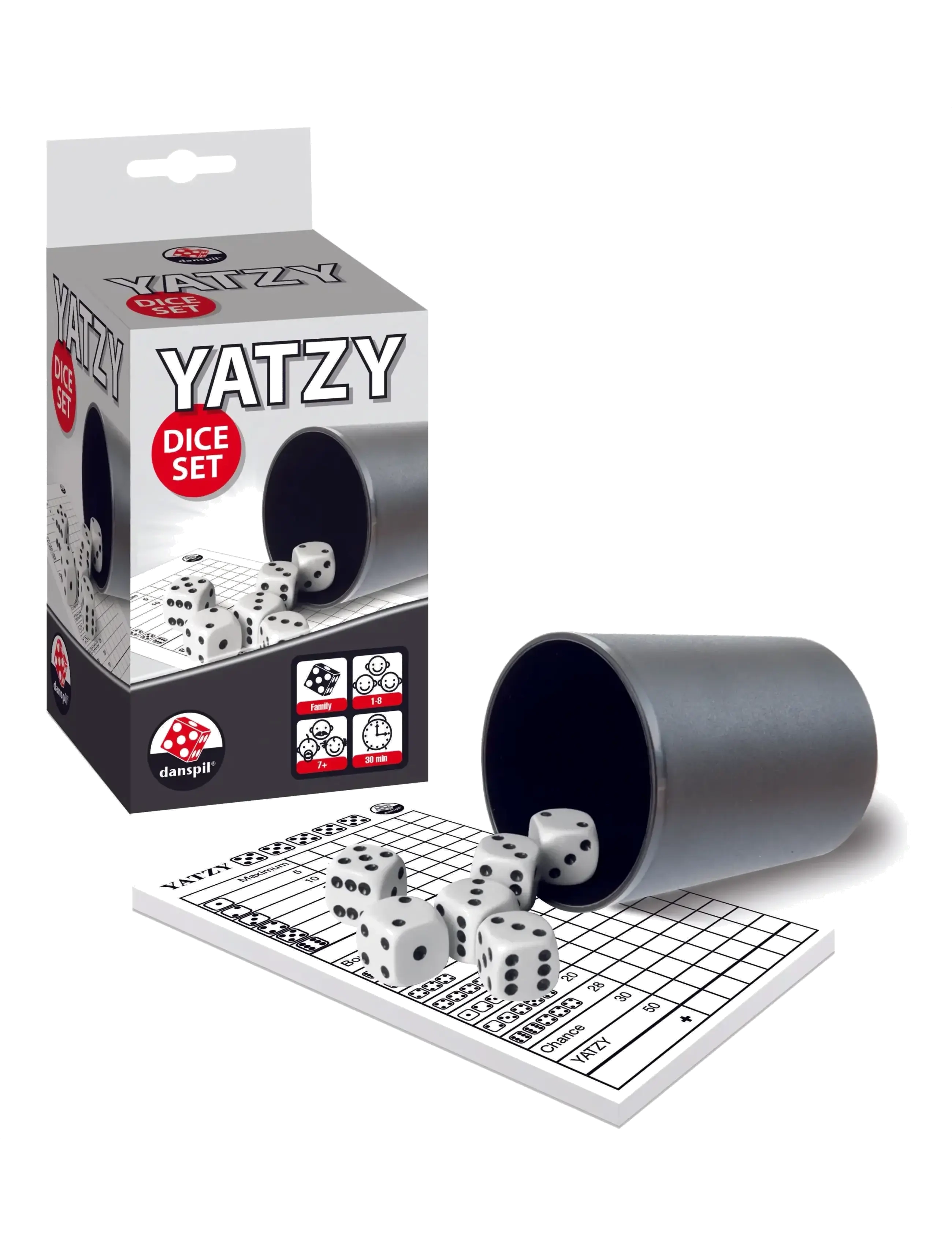 Danspil Yatzy - Julegave - MULTI COLOURED / white