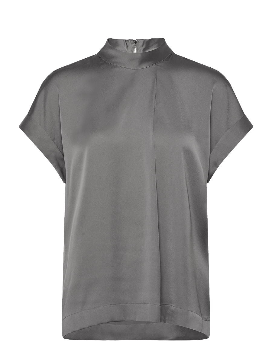 Dante6 - Dante6-Opium top - kurzärmelige blusen - pure grey - 0