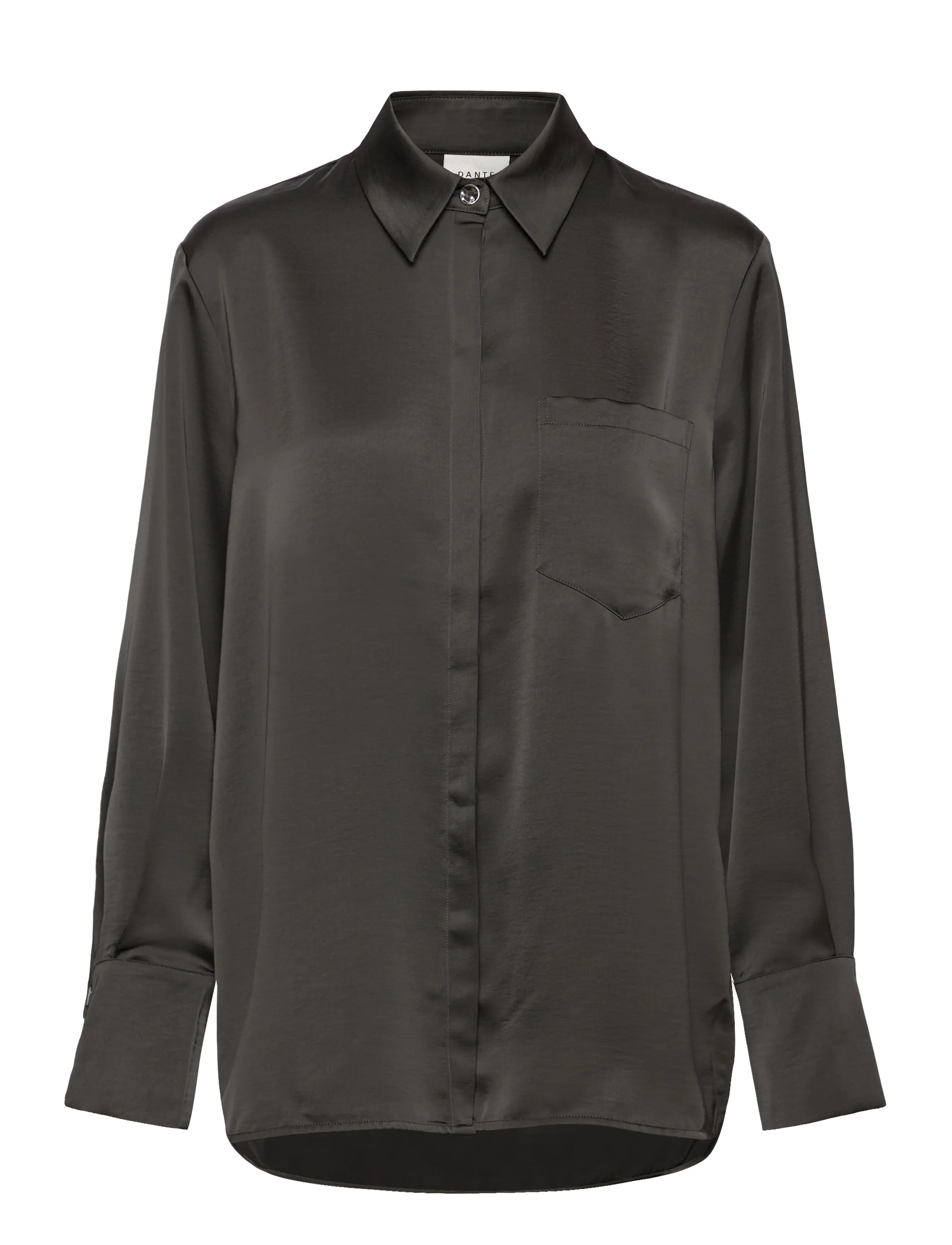 Dante6 Dante6-Louda satin long shirt - Tøj - URBAN GREY / grey
