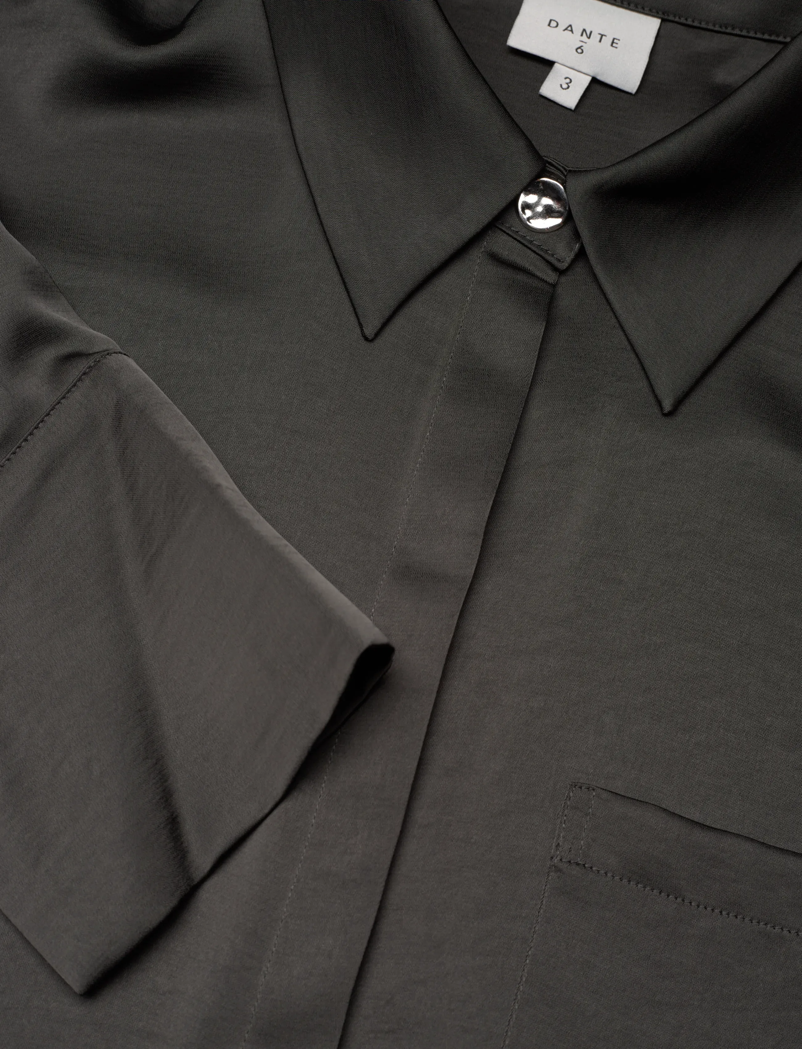 Dante6 - Dante6-Louda satin long shirt - langærmede skjorter - urban grey - 2