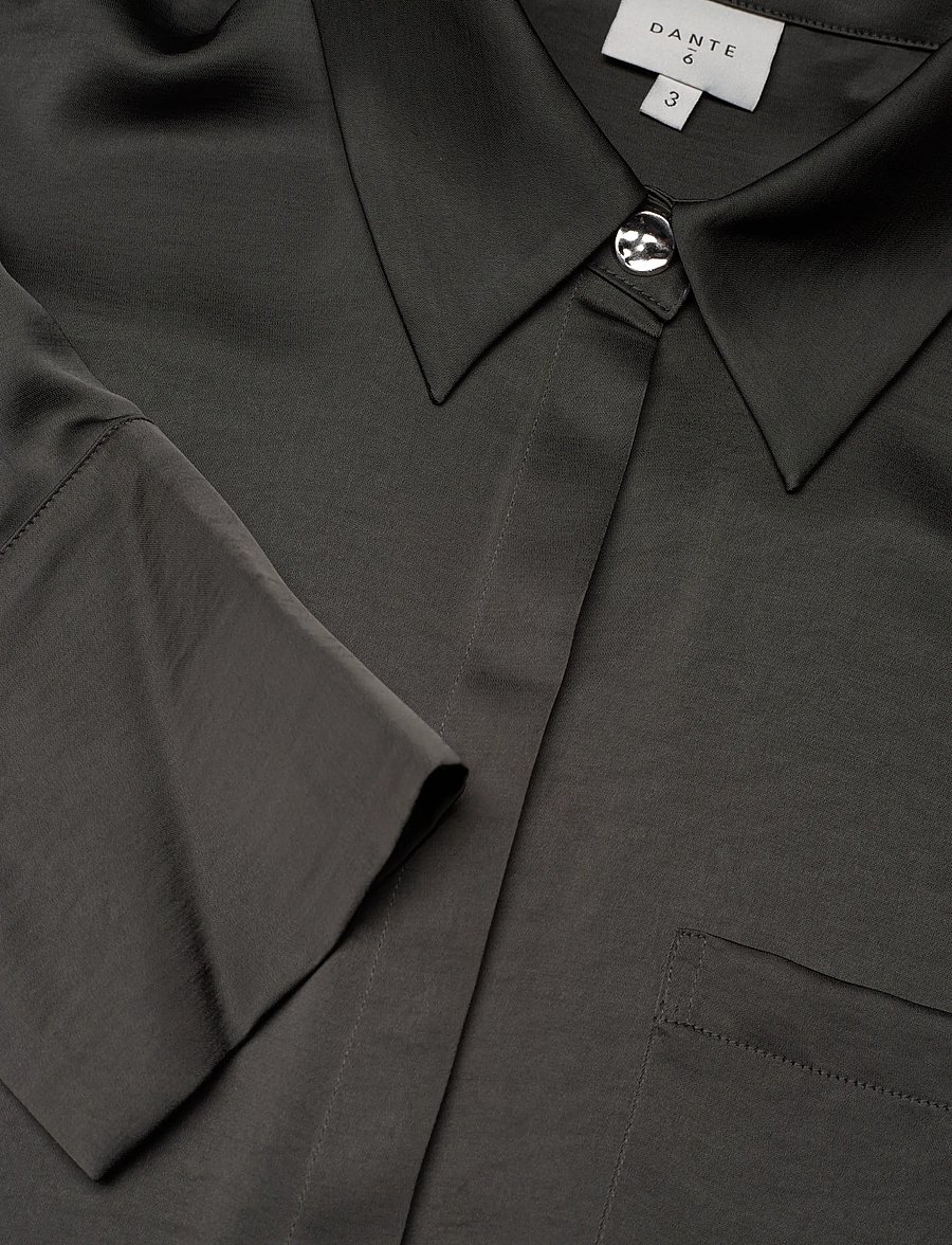 Dante6 - Dante6-Louda satin long shirt - langærmede skjorter - urban grey - 2