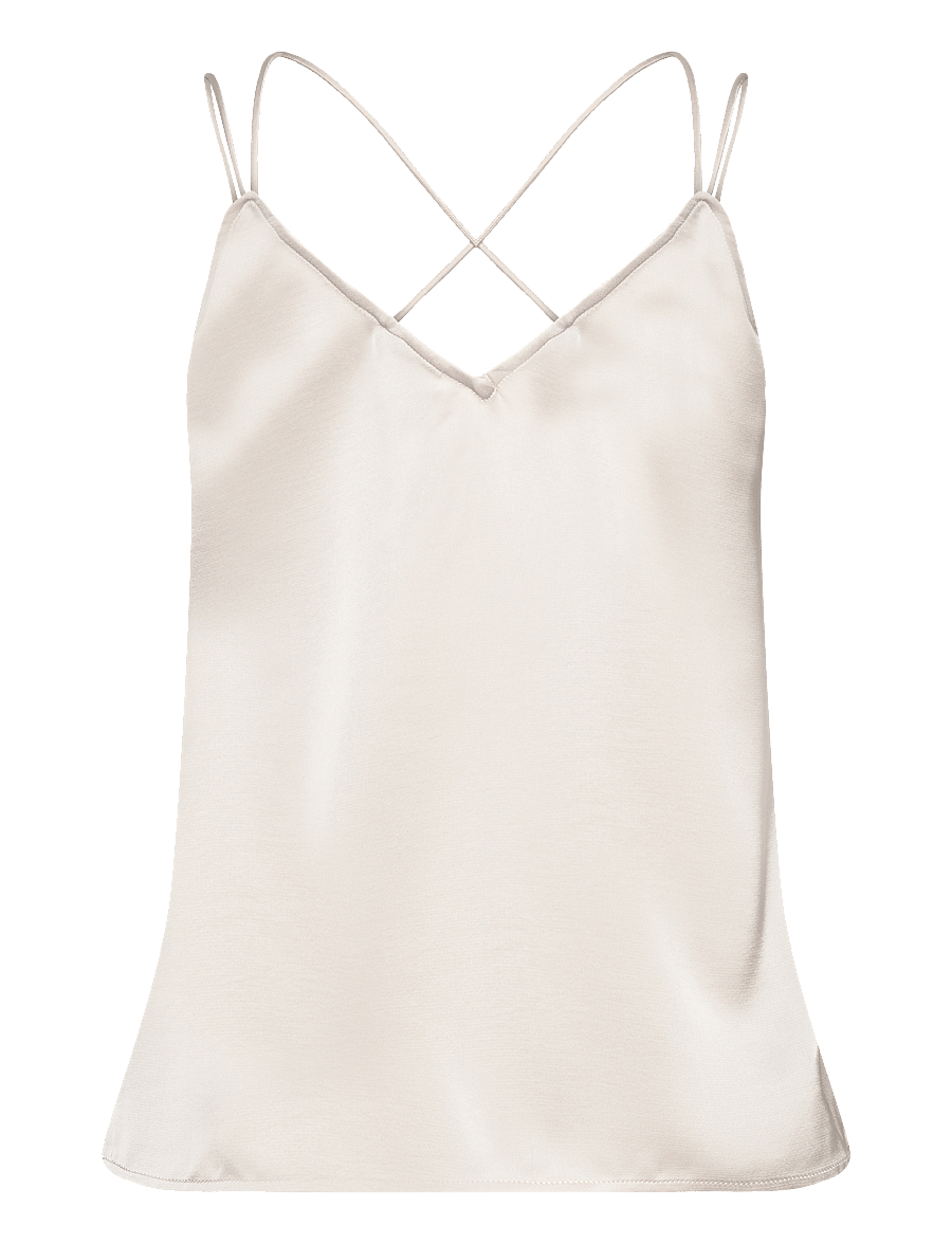 Dante6 - Obu satin singlet - Ärmellose tops - butter cream - 1