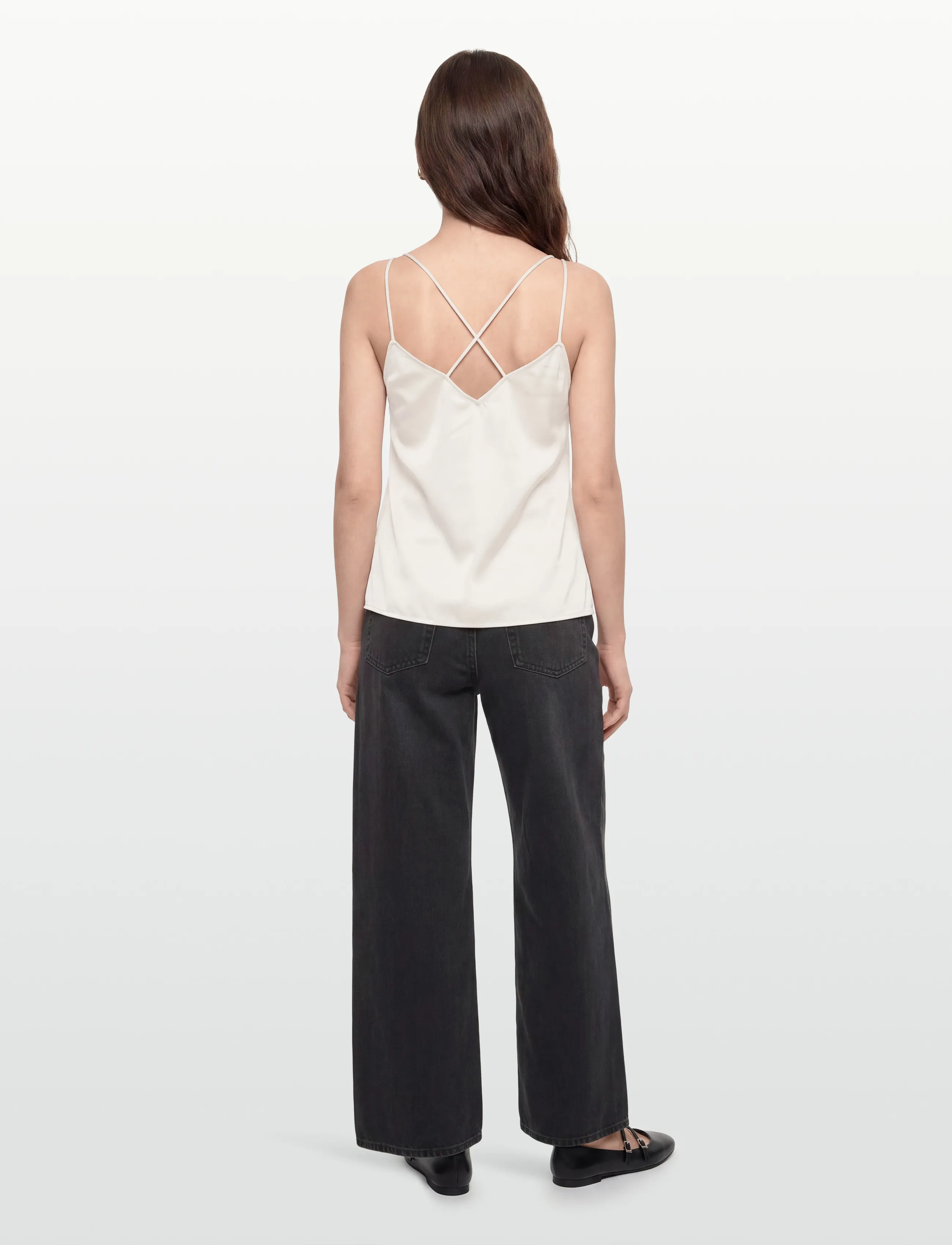 Dante6 - Obu satin singlet - Ärmellose tops - butter cream - 4