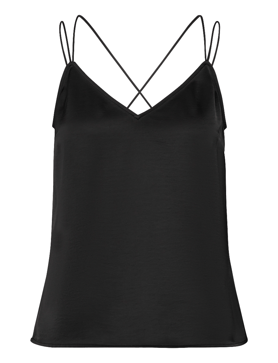 Dante6 - Obu satin singlet - Ärmellose tops - raven - 0
