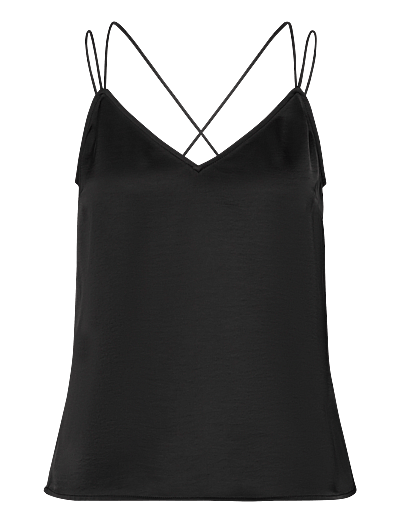 Dante6 Obu satin singlet - T-shirts & Tops - RAVEN / black