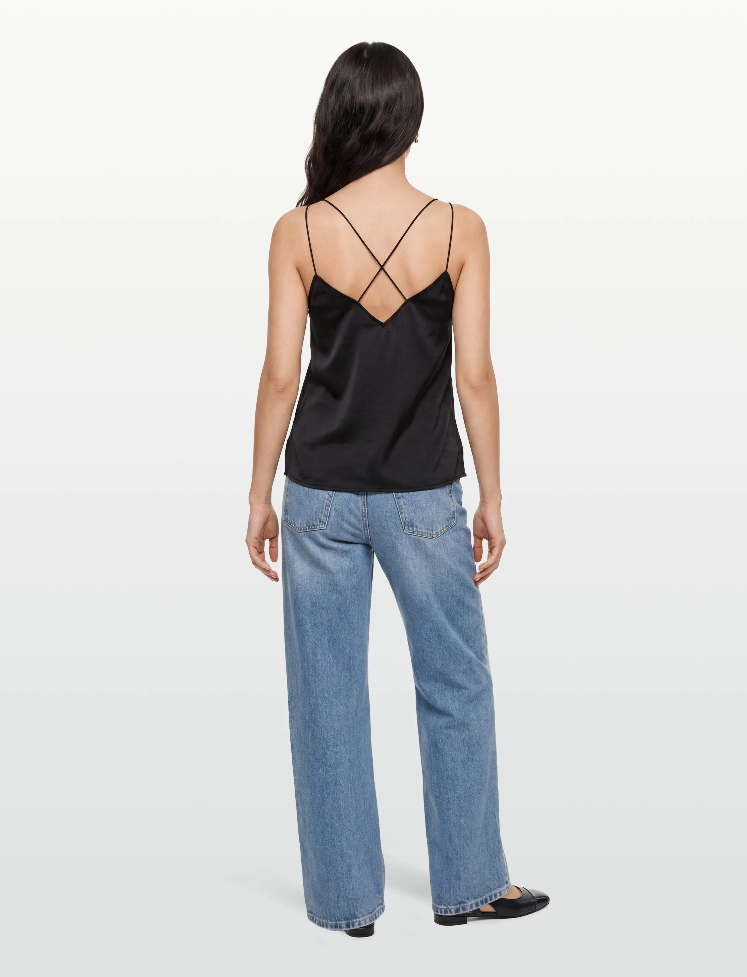 Dante6 - Obu satin singlet - Ärmellose tops - raven - 4