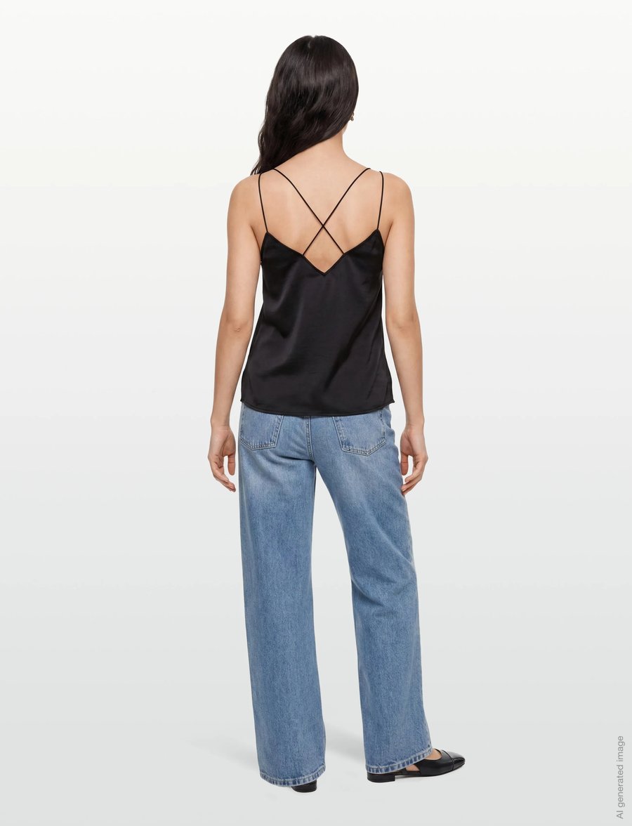 Dante6 - Obu satin singlet - Ärmellose tops - raven - 4