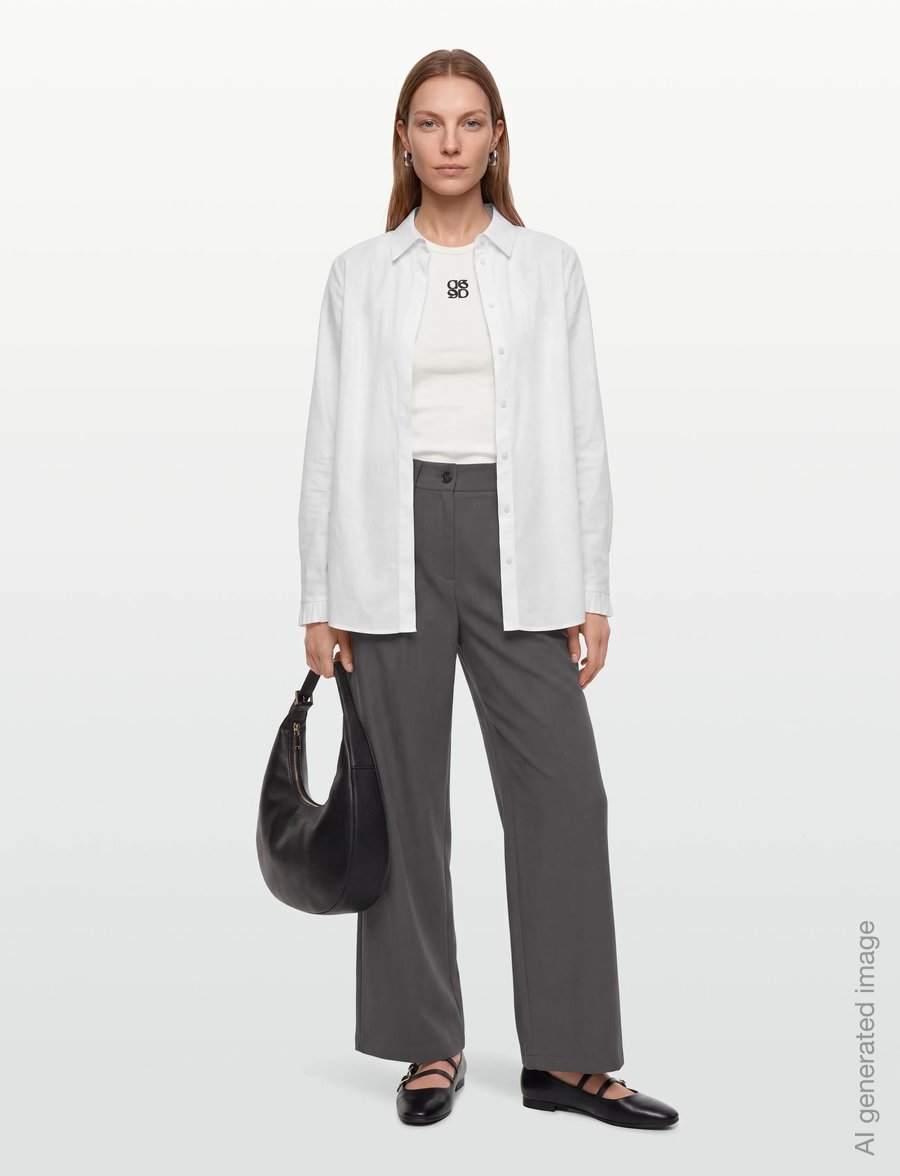 Dante6 - Monogram Top - linnen - optic white - 0