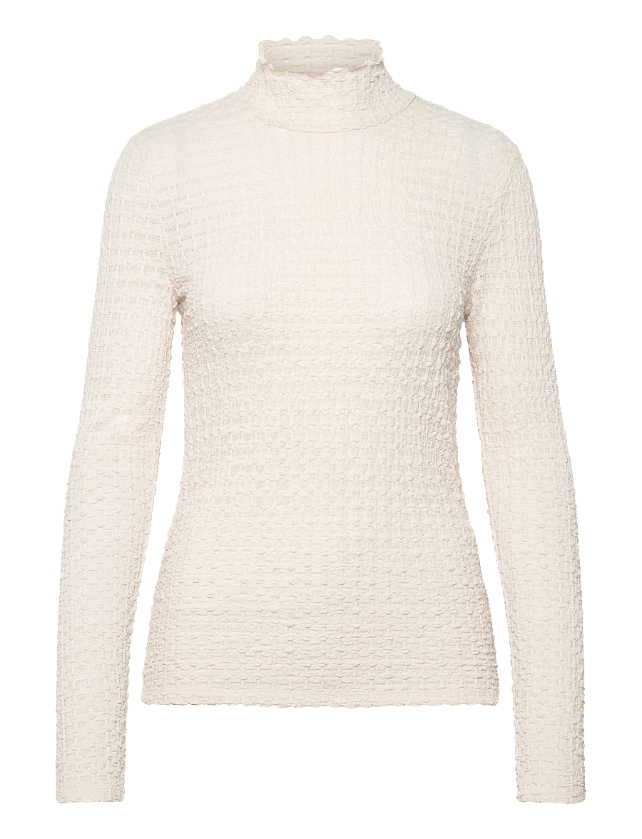 Dante6 - Dante6-Zane structured layering top - langärmlige tops - butter cream - 0