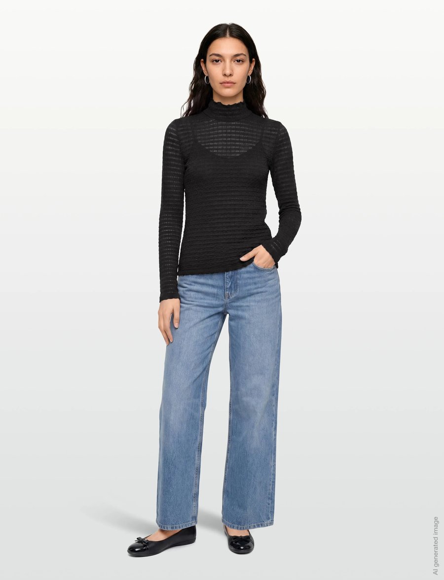 Dante6 - Dante6-Zane structured layering top - langärmlige tops - raven - 0