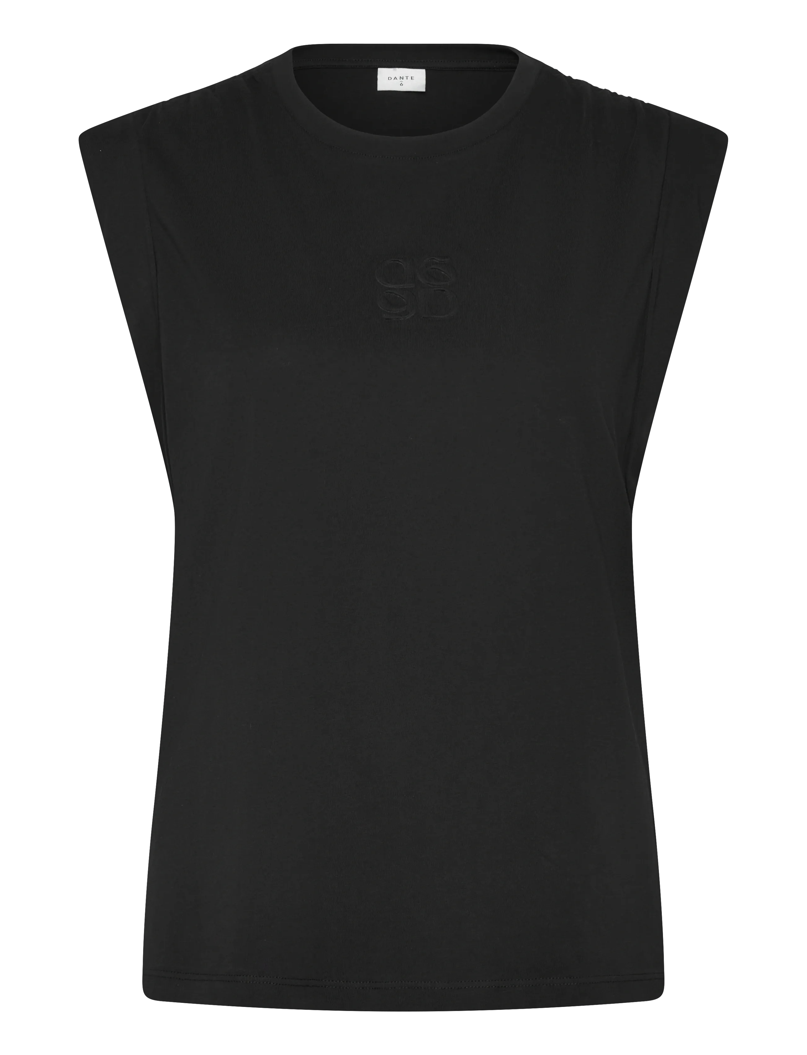 Dante6 Dante6-Sparrow Detail Logo Tee, XL, Black, T-Shirts & Toppe > Uden Ærmer, Dame