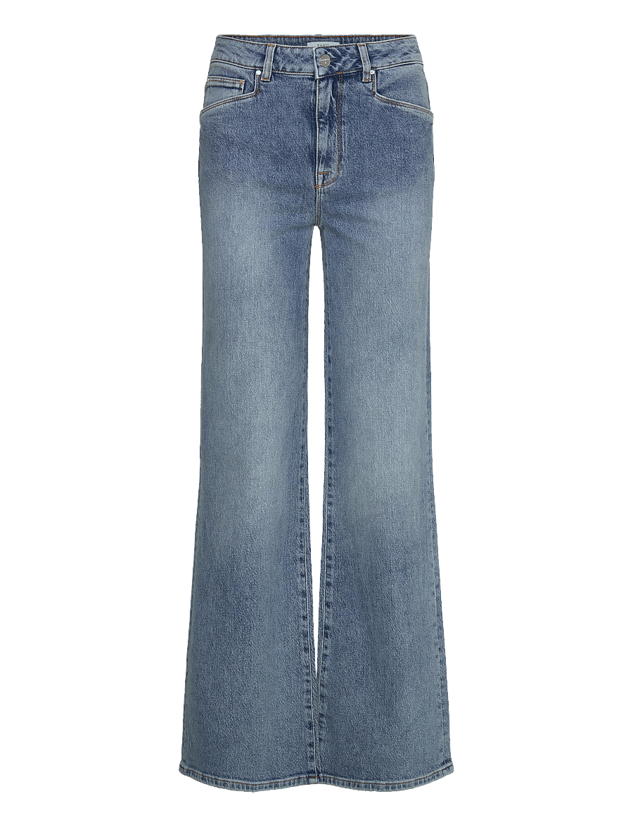 Dante6 - Bella wide leg jeans - laia säärega teksad - washed blue - 0
