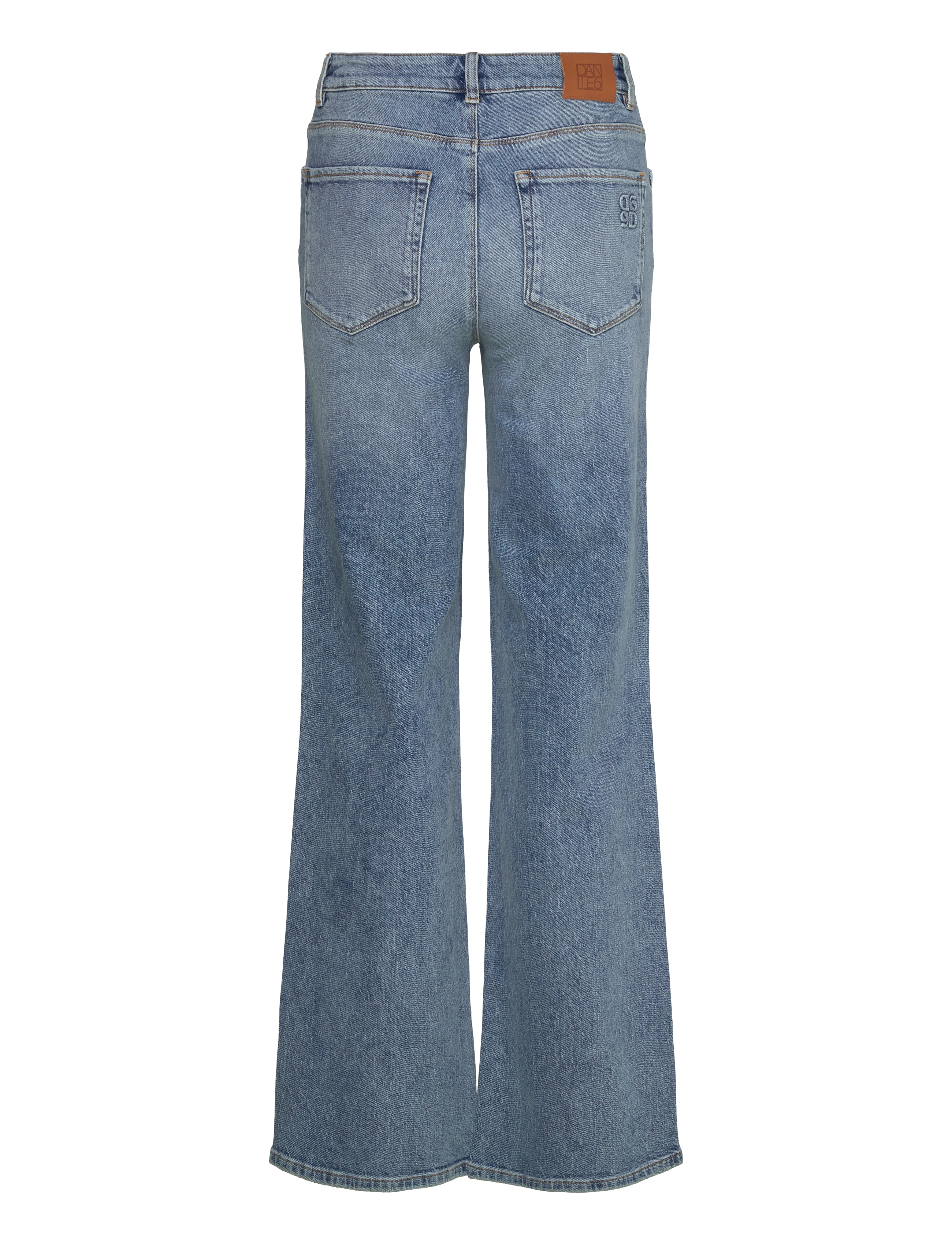 Dante6 - Bella wide leg jeans - laia säärega teksad - washed blue - 1