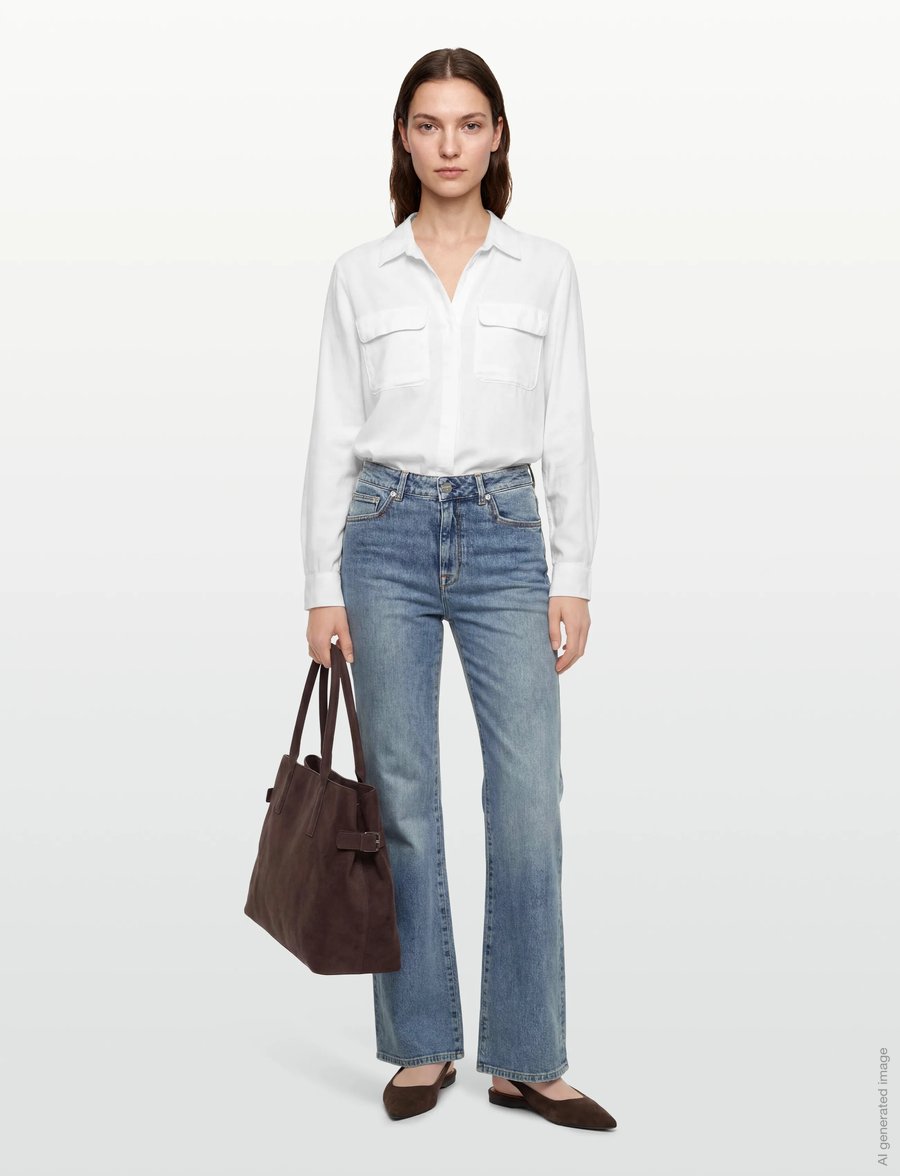 Dante6 - Bella wide leg jeans - hosen mit weitem bein - washed blue - 0