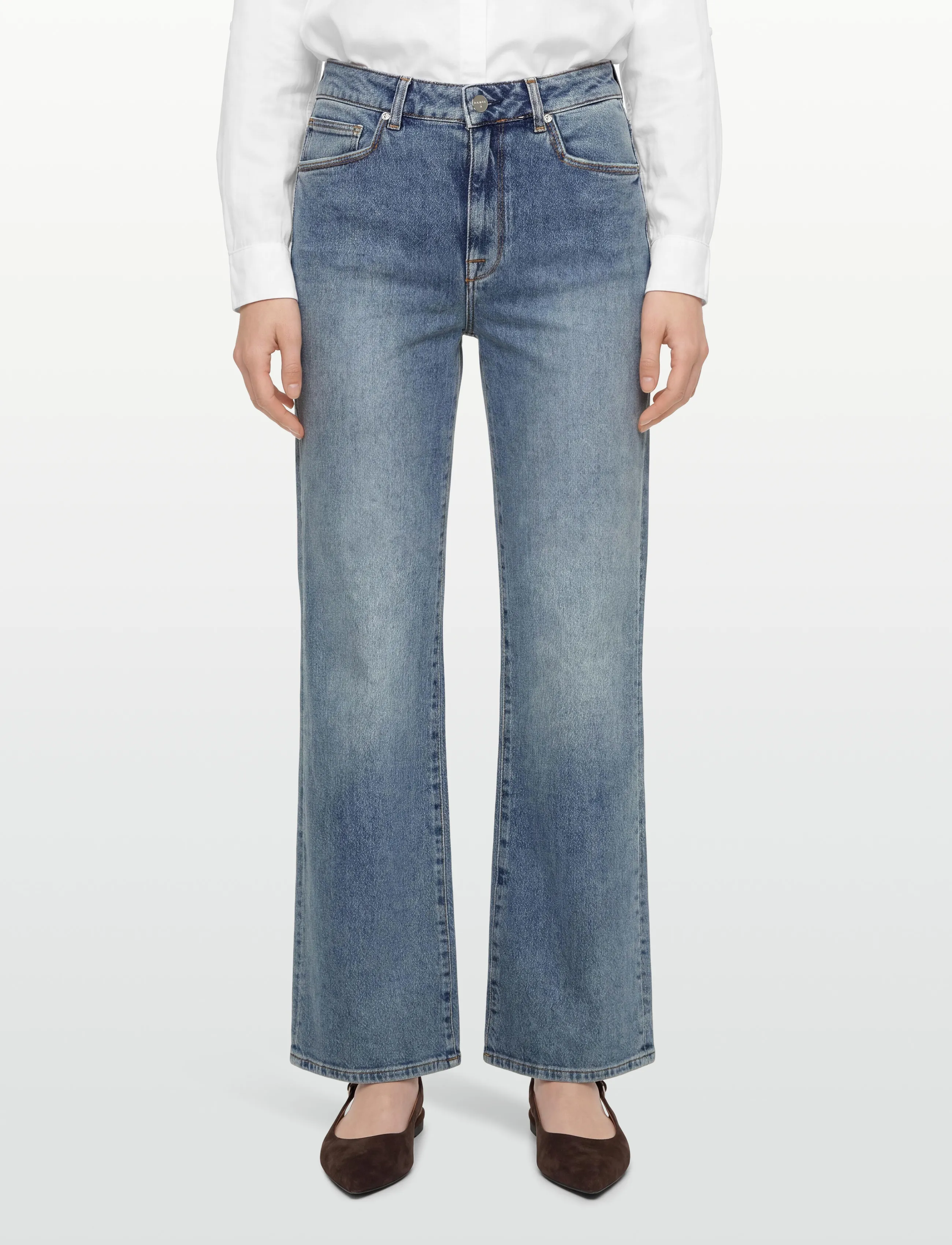 Dante6 - Bella wide leg jeans - hosen mit weitem bein - washed blue - 3