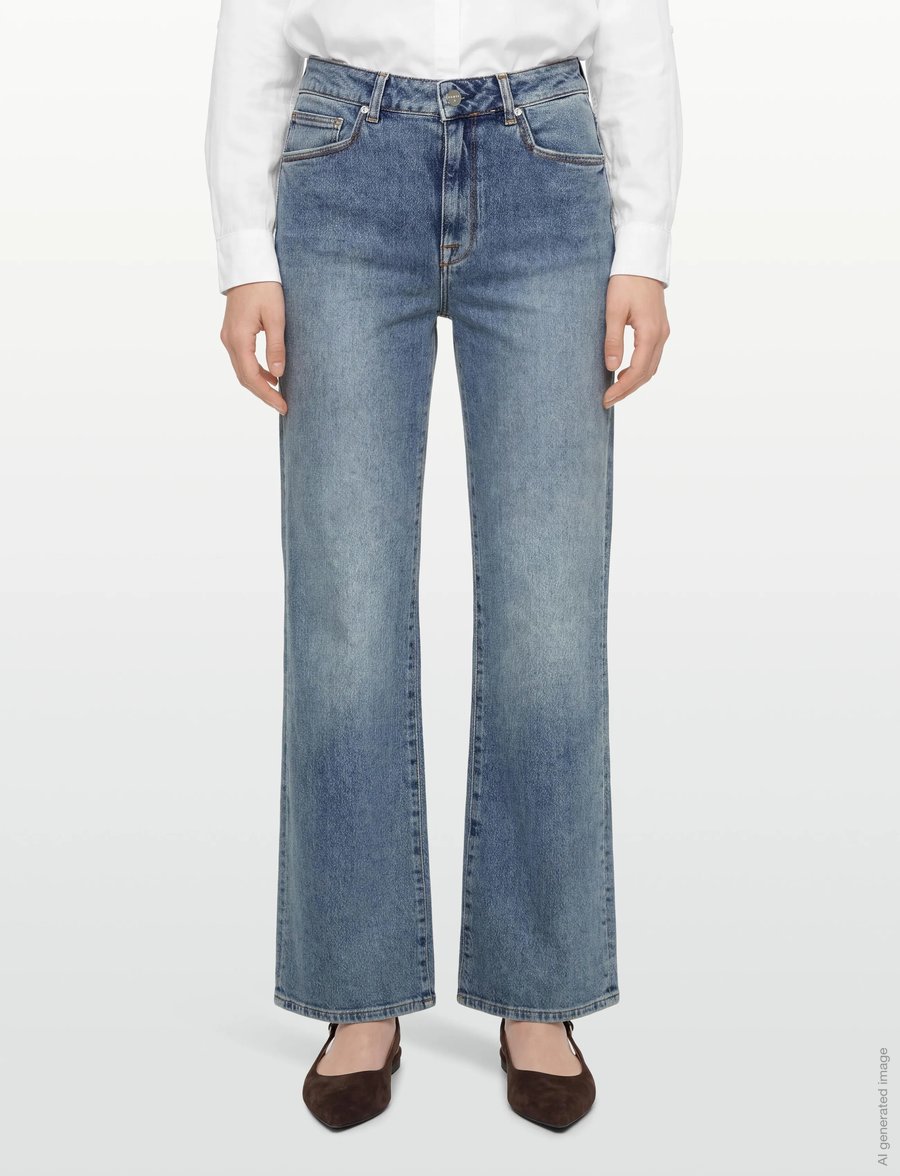 Dante6 - Bella wide leg jeans - hosen mit weitem bein - washed blue - 3