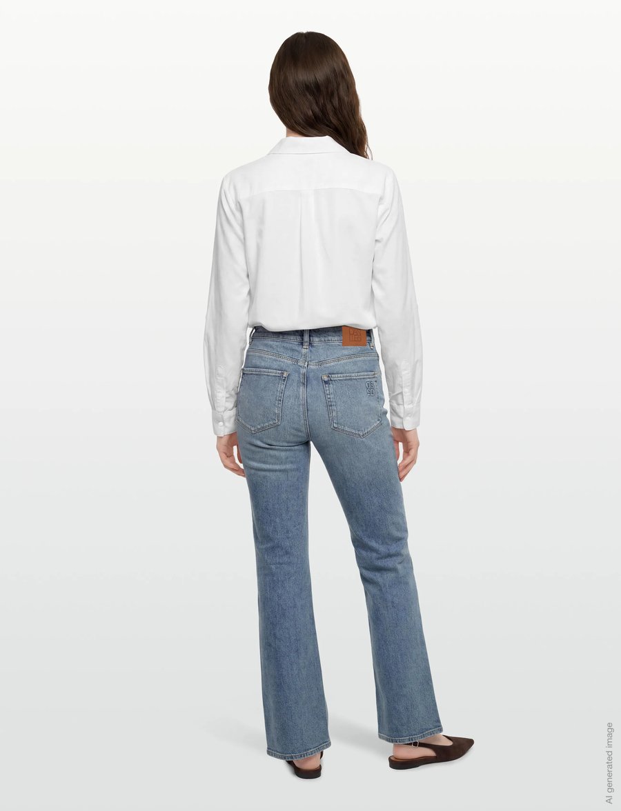Dante6 - Bella wide leg jeans - hosen mit weitem bein - washed blue - 4