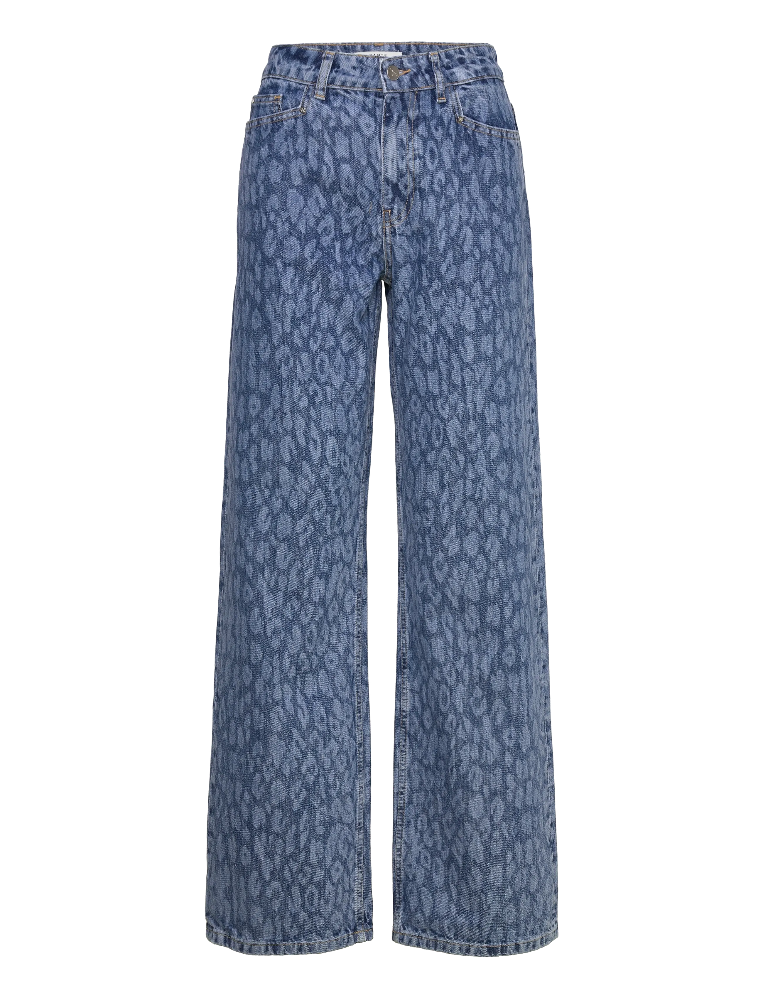 Dante6-Nuit leopard wide leg jeans - WASHED BLUE