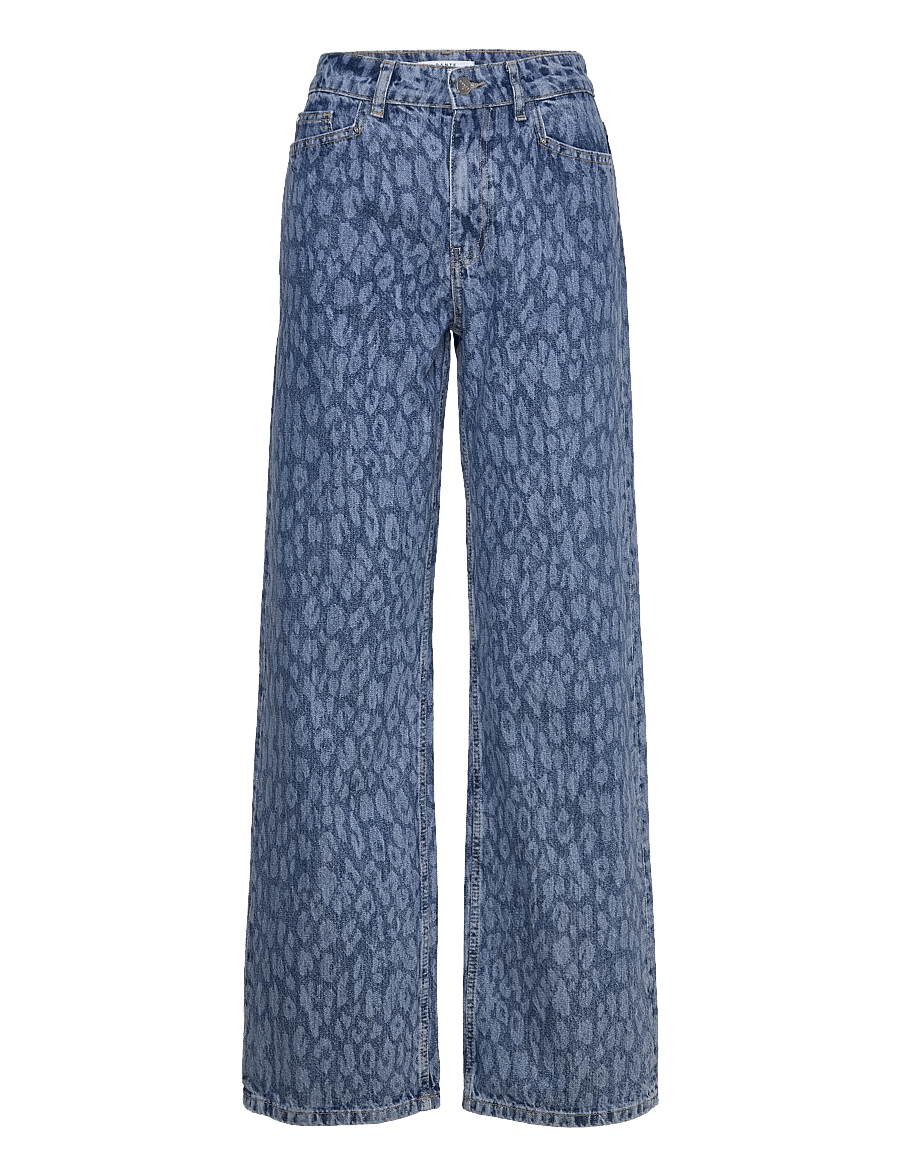 Dante6 - Dante6-Nuit leopard wide leg jeans - džinsi ar platām starām - washed blue - 0