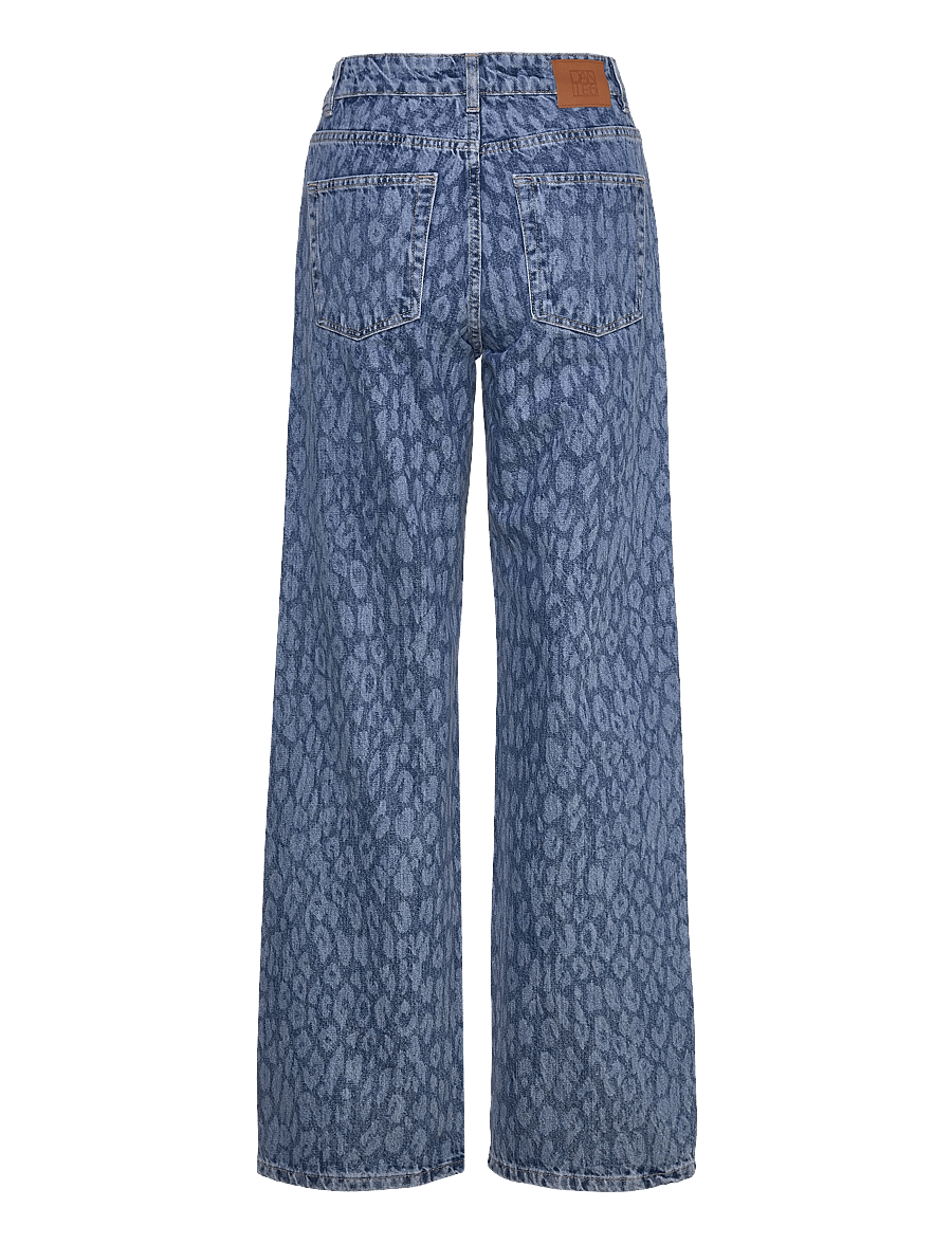 Dante6 - Dante6-Nuit leopard wide leg jeans - džinsi ar platām starām - washed blue - 1