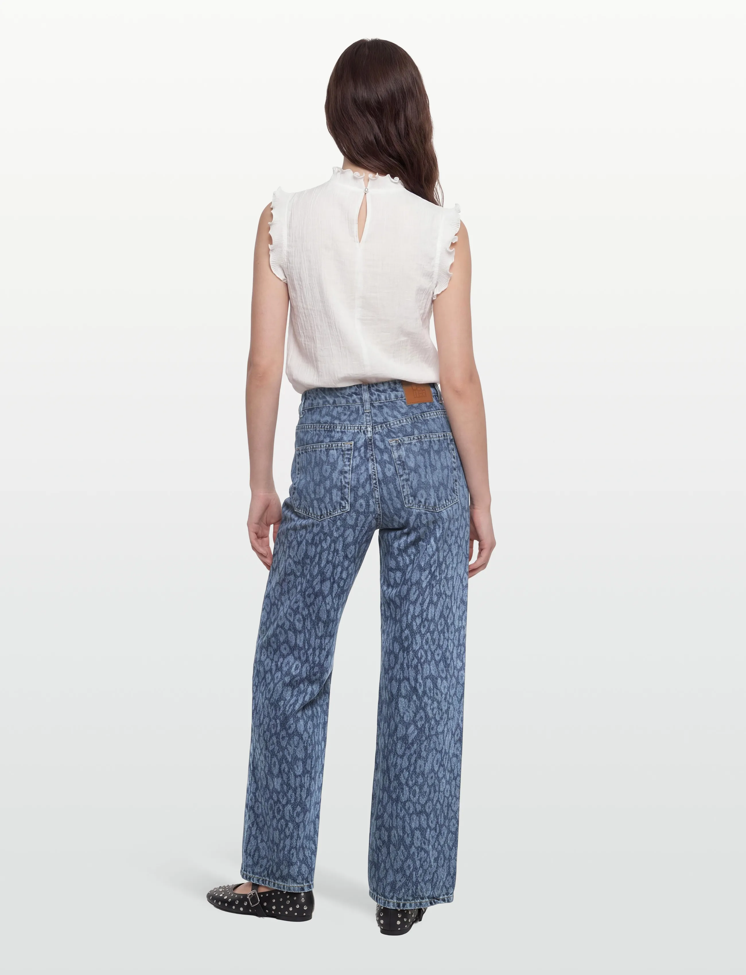 Dante6 - Dante6-Nuit leopard wide leg jeans - hosen mit weitem bein - washed blue - 5