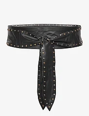 Dante6 - Markala mix studs leather belt - belts - raven - 0