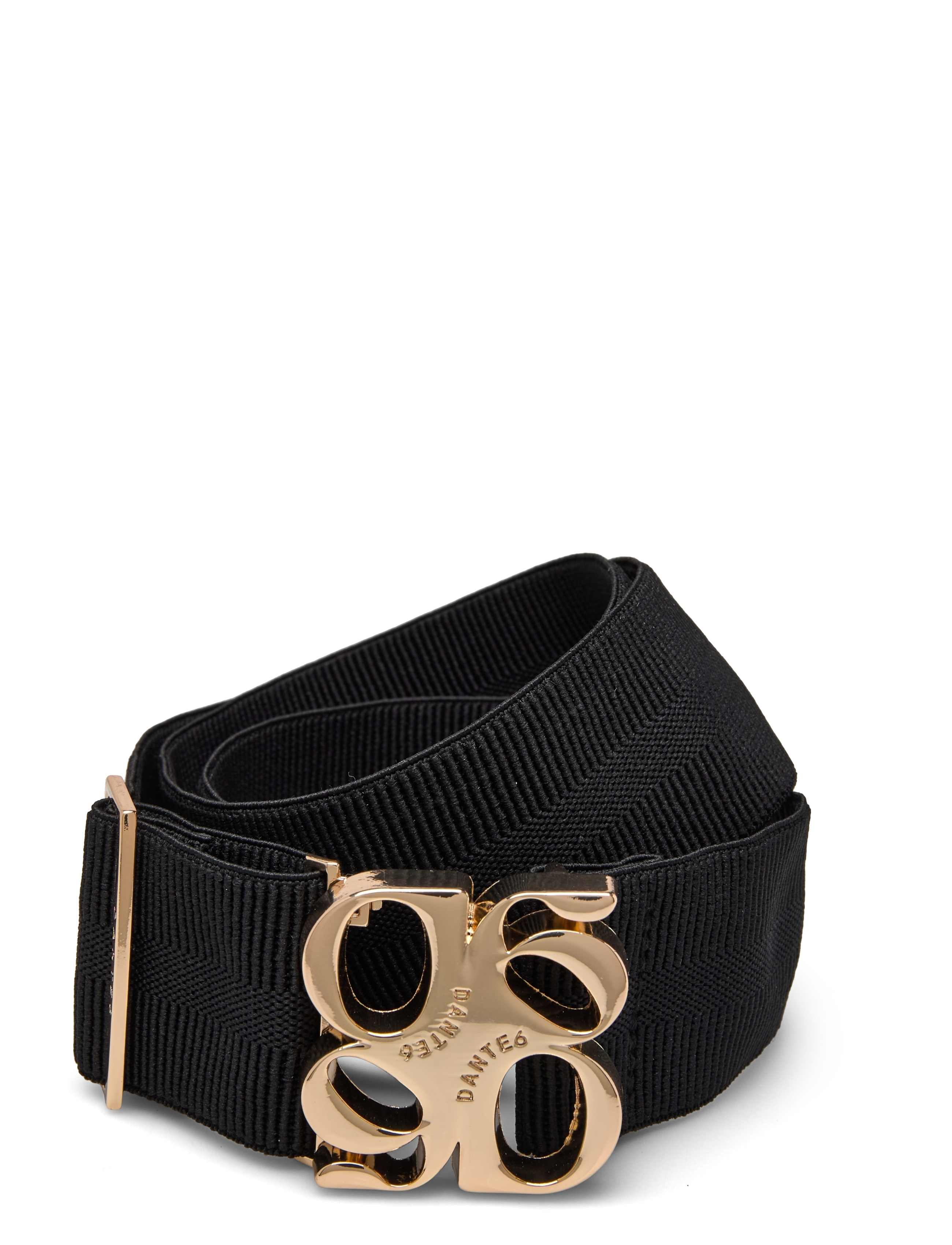 Dante6 D6 Motif logo tape belt gold - Basics - RAVEN / black