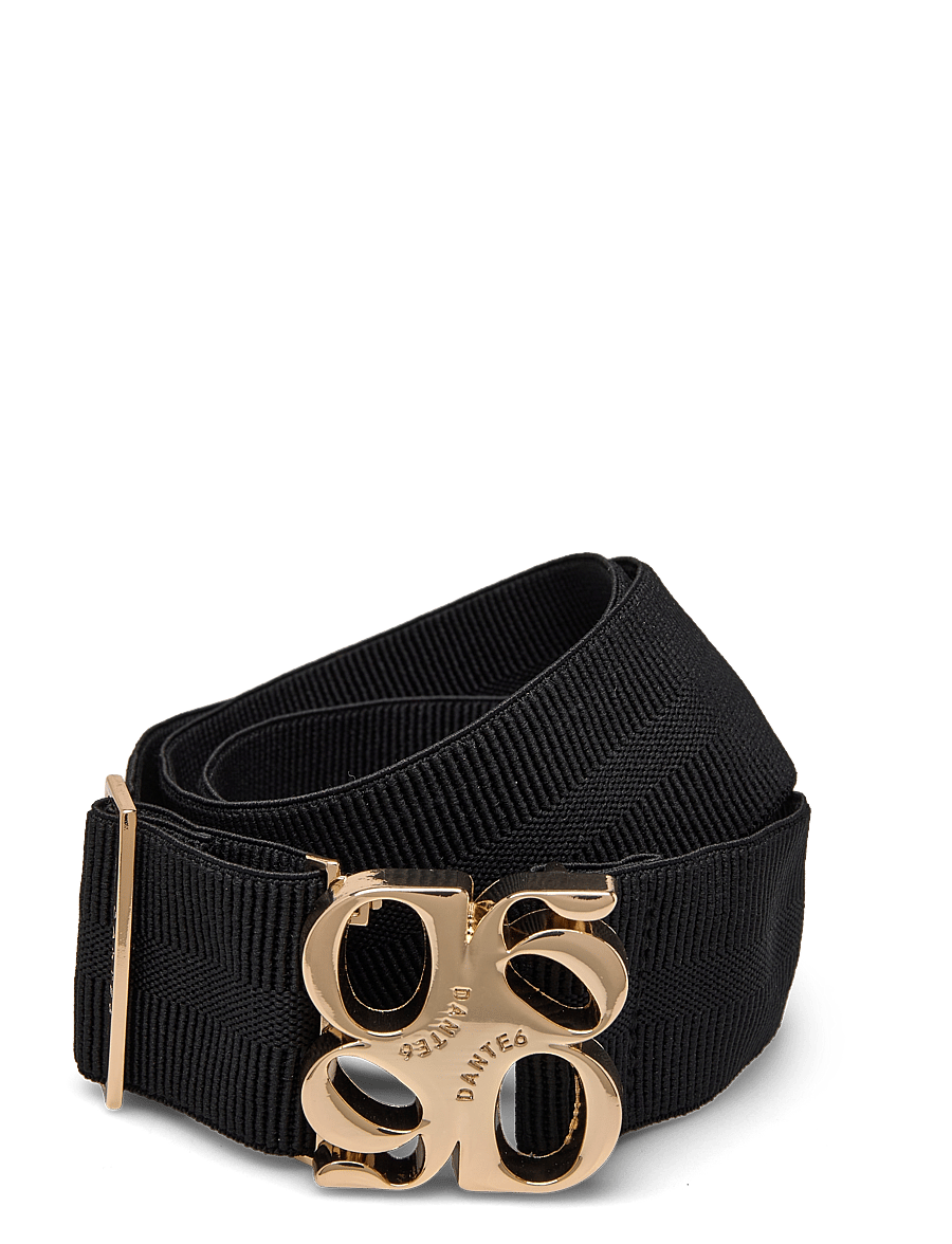 Dante6 - D6 Motif logo tape belt gold - freizeitgürtel - raven - 0