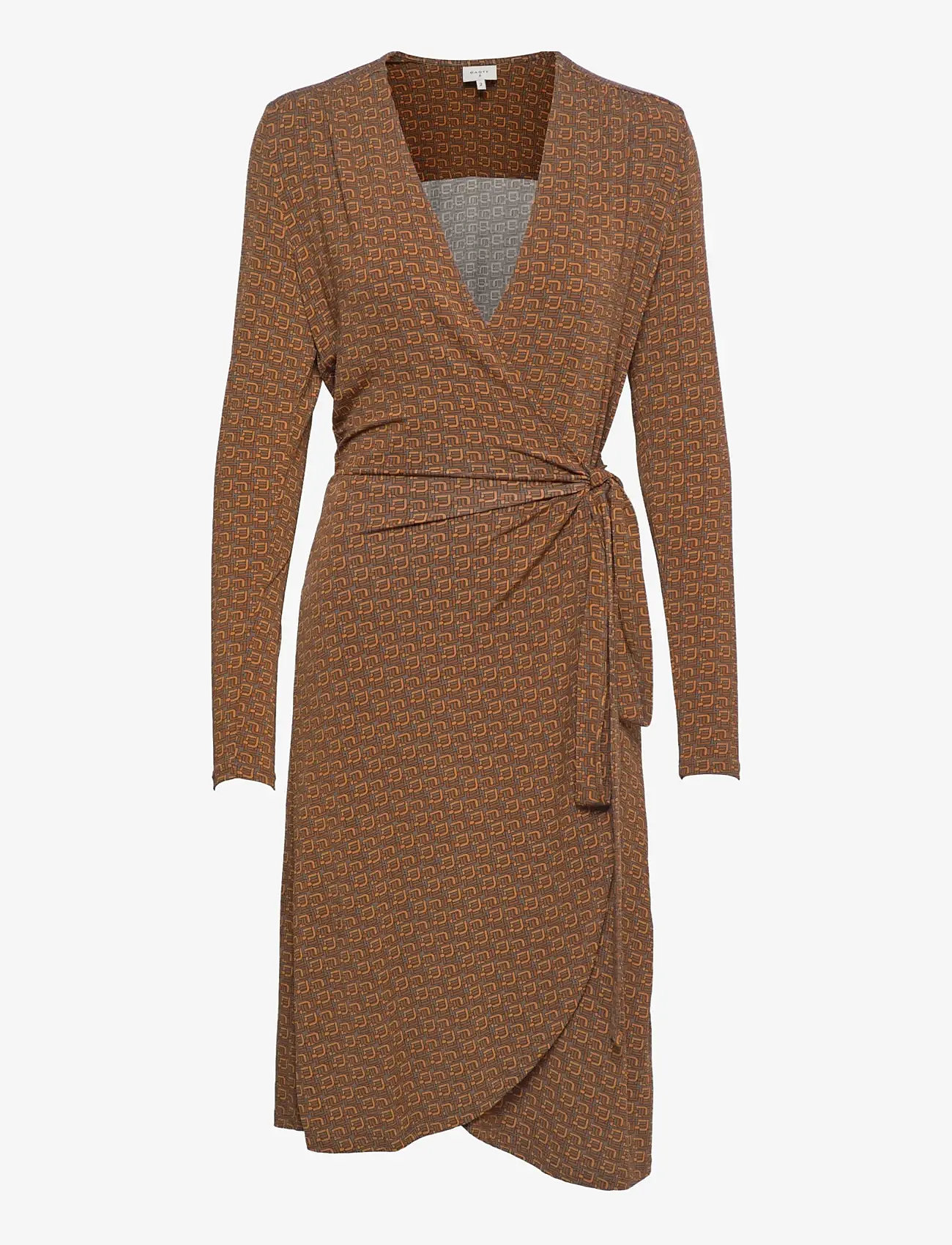 Dante6 - Momon monogram print dress - slå-om-kjoler - deep grey - 0
