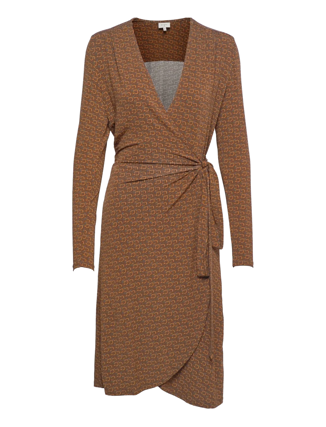 Dante6 Momon monogram print dress - Klänningar - DEEP GREY / brown
