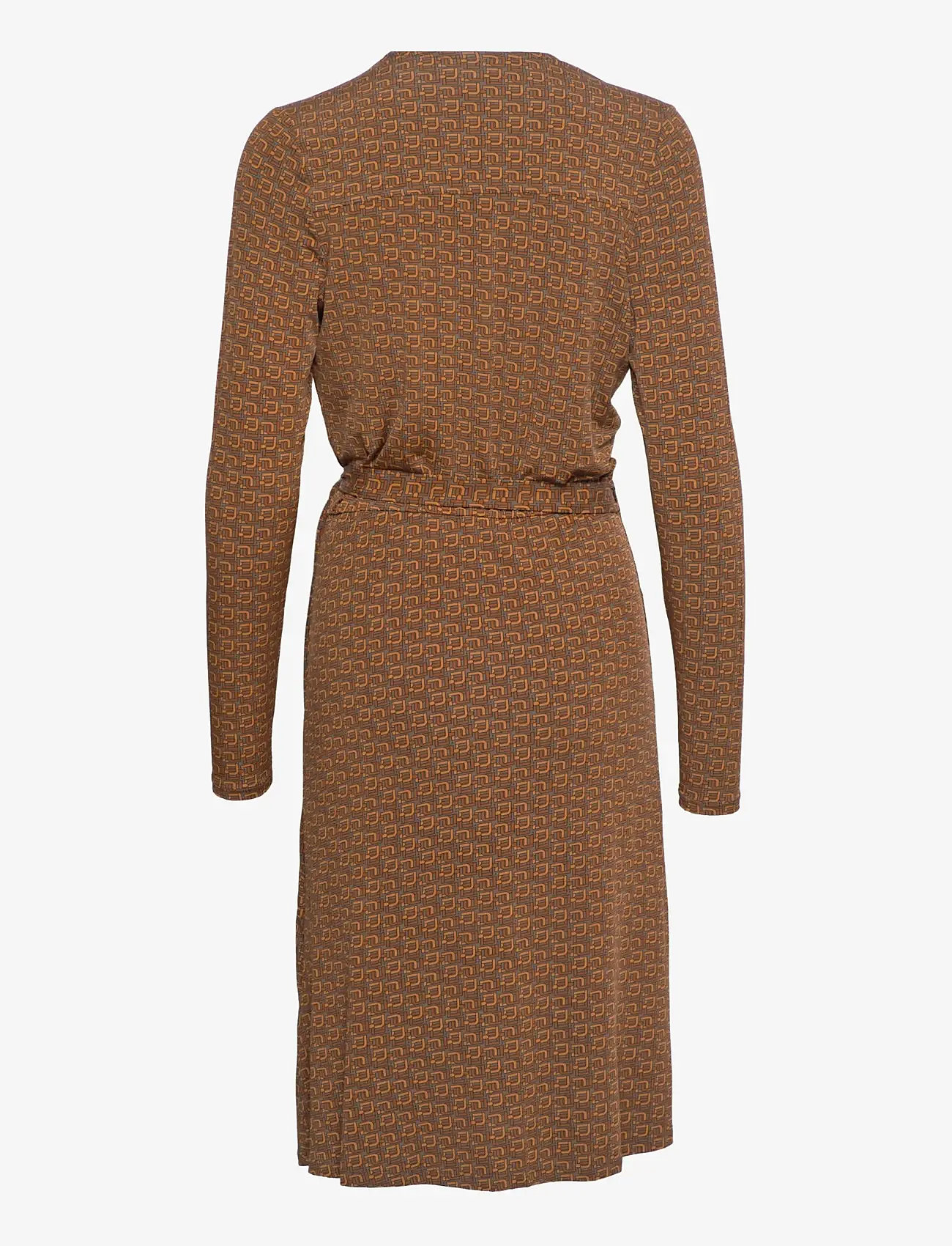 Dante6 - Momon monogram print dress - slå-om-kjoler - deep grey - 1