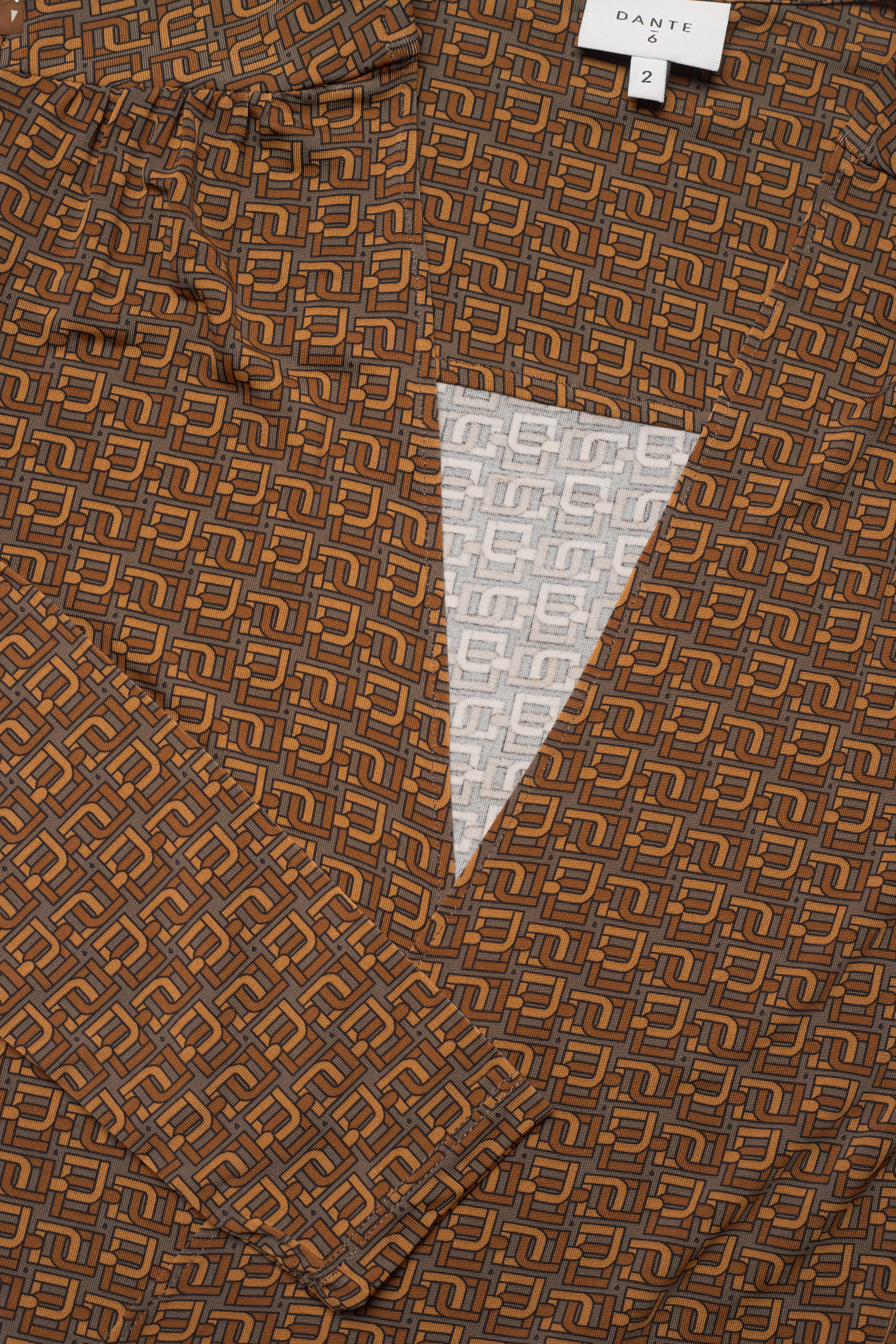 Dante6 - Momon monogram print dress - slå-om-kjoler - deep grey - 2