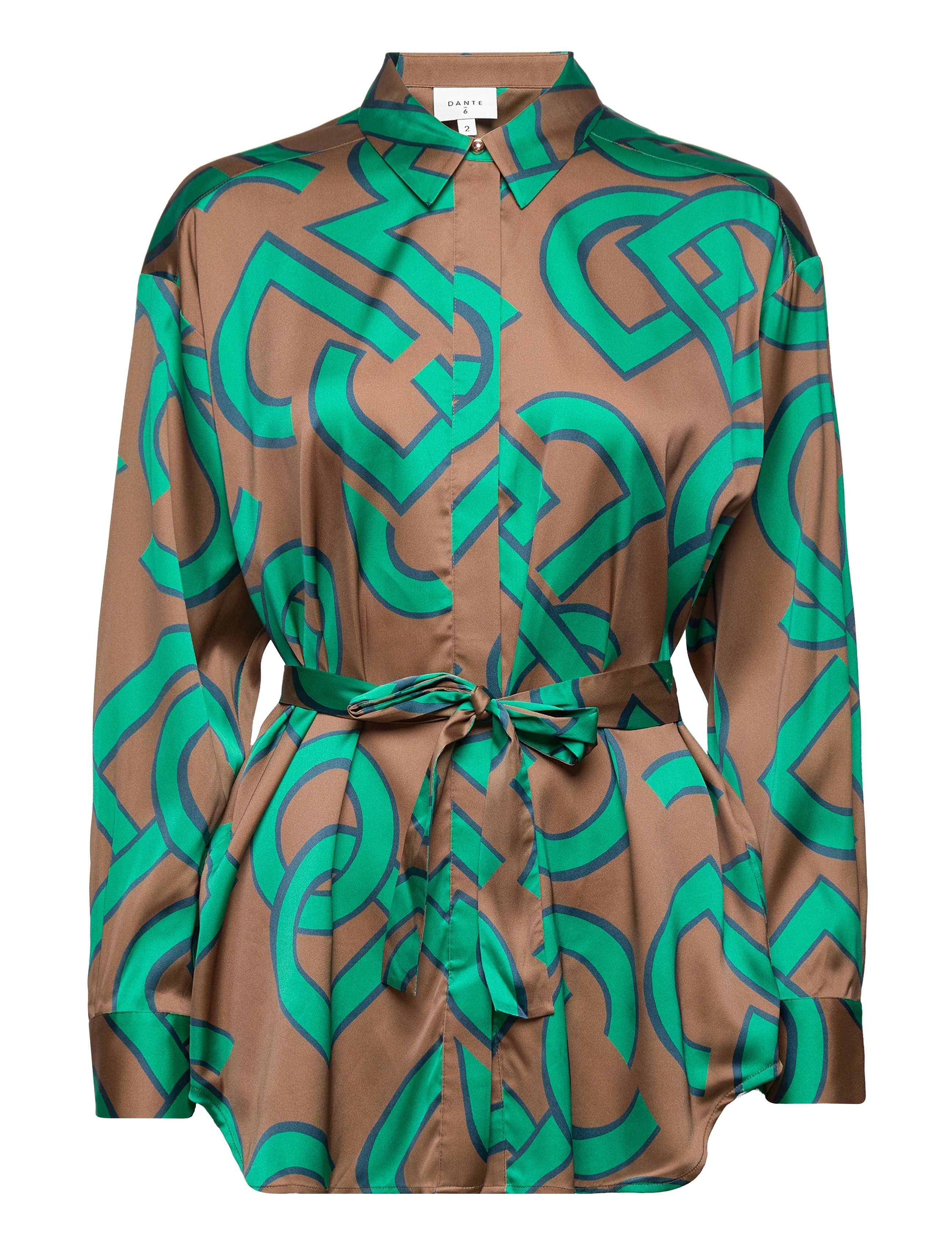Dante6 - Malai logo print blouse - harvest brown - 0