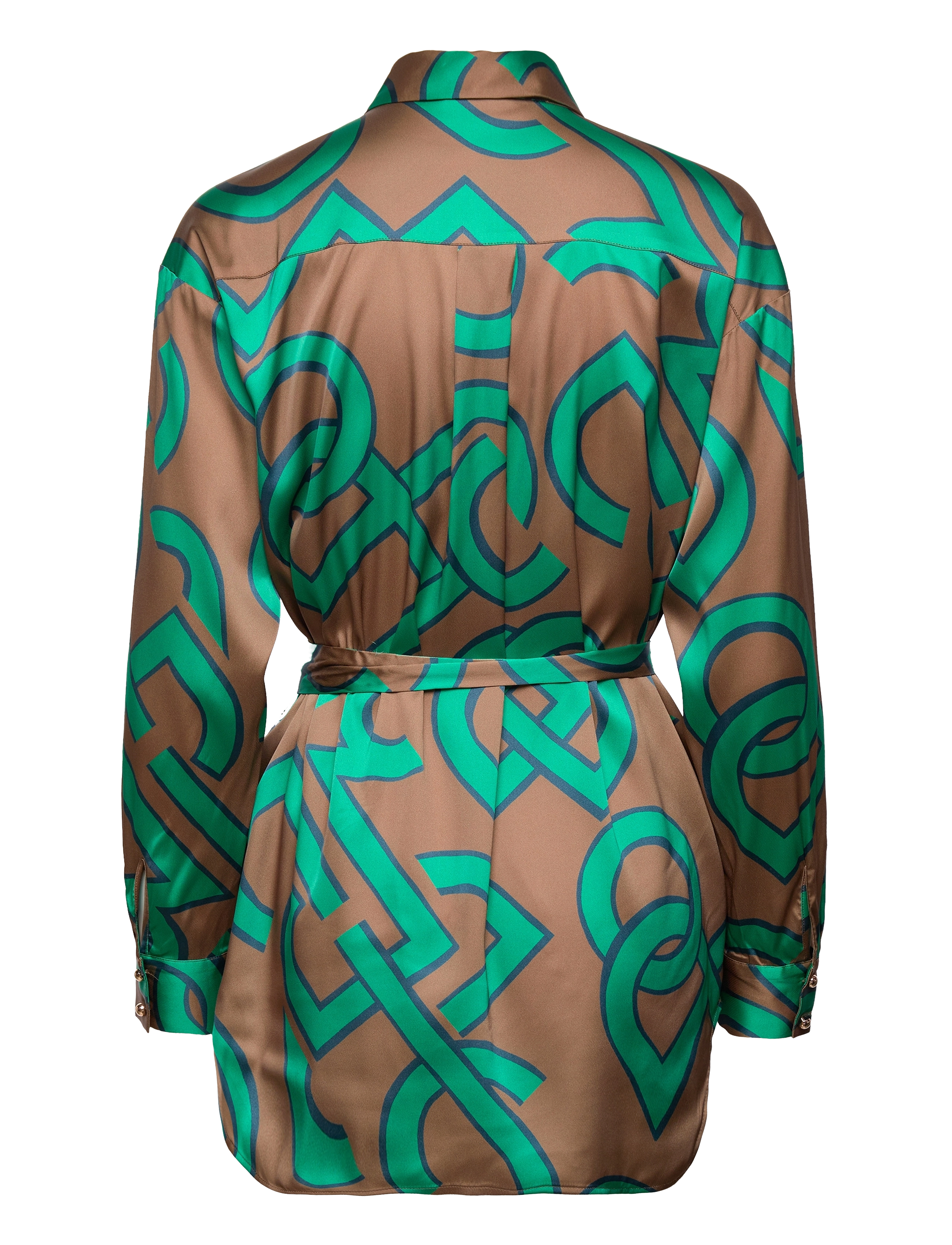 Dante6 - Malai logo print blouse - harvest brown - 1