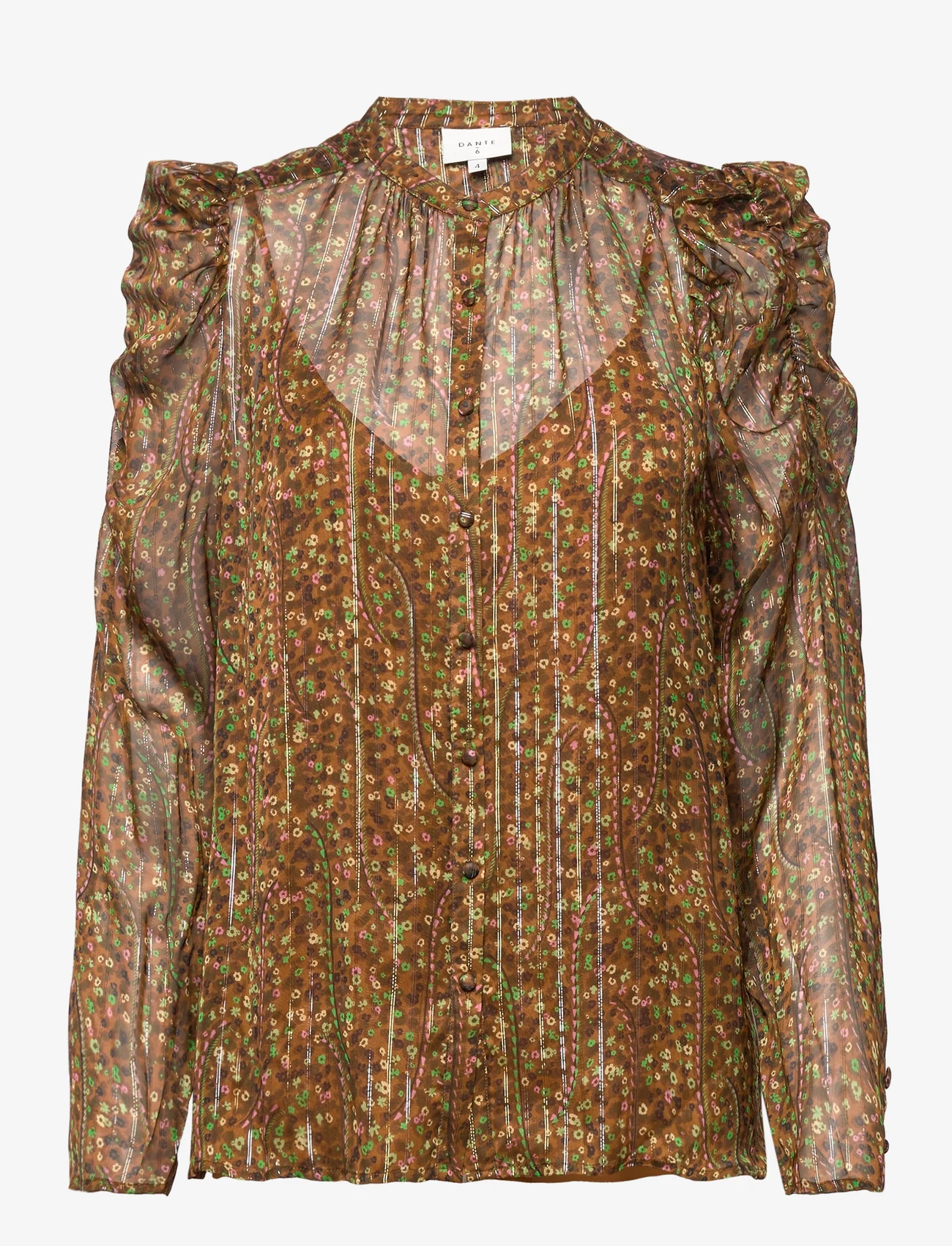 Dante6 - Pheo print blouse - langærmede bluser - multicolour - 0