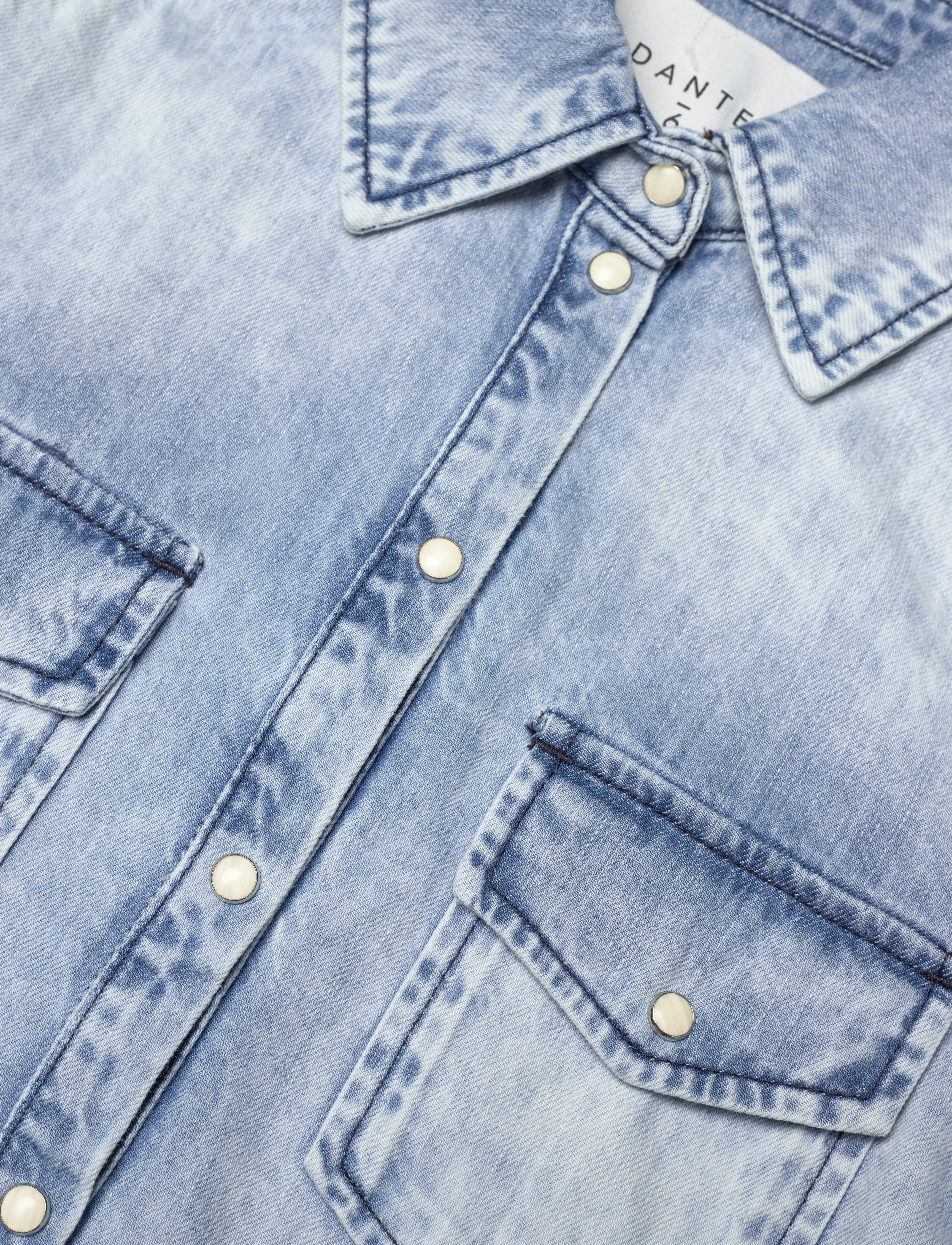 Dante6 - Percey denim blouse - sky blue - 3