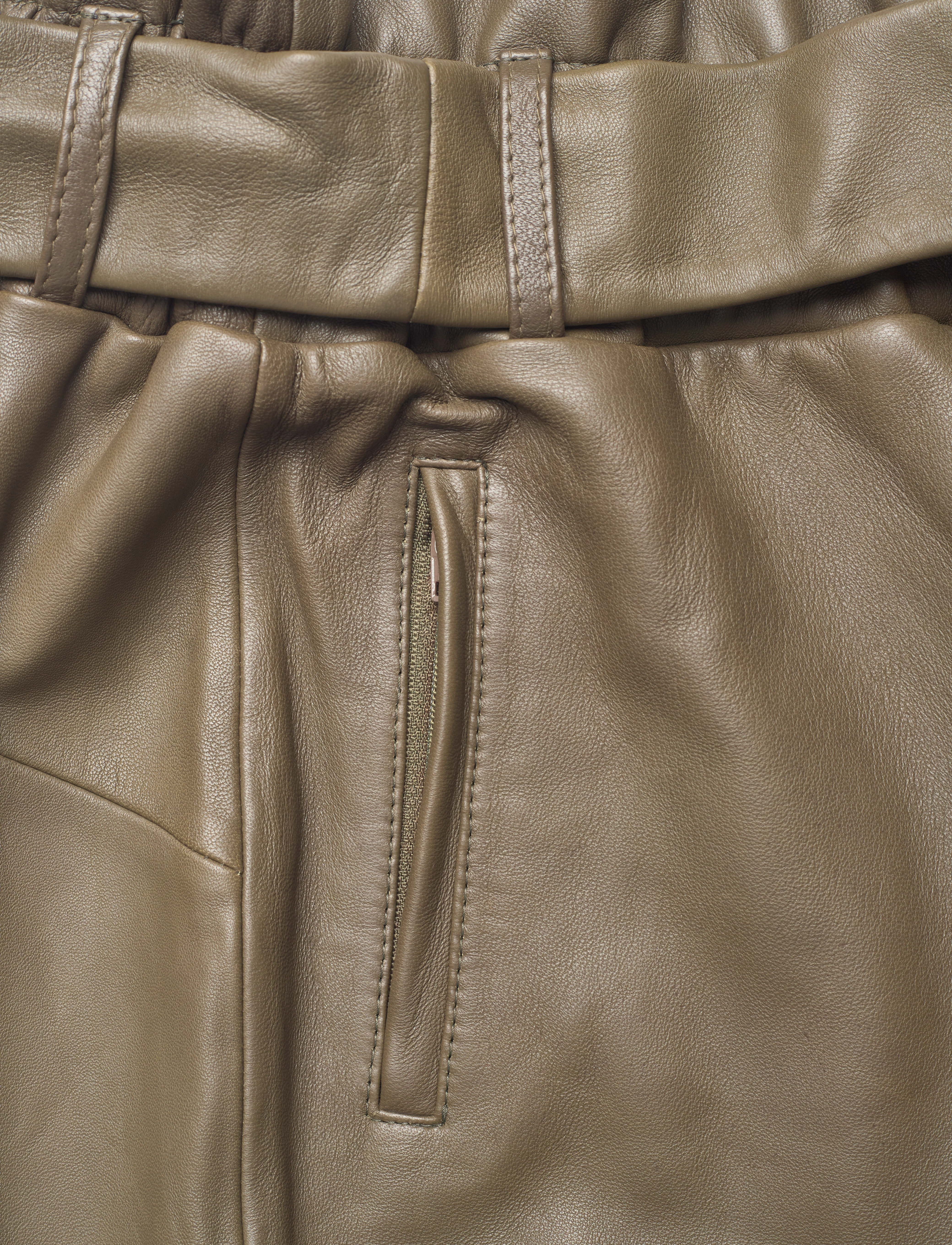 Dante6 - Duncan leather pants - olive green - 4