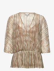 Dante6 - Alaia printed lurex top - long-sleeved blouses - multicolour - 0