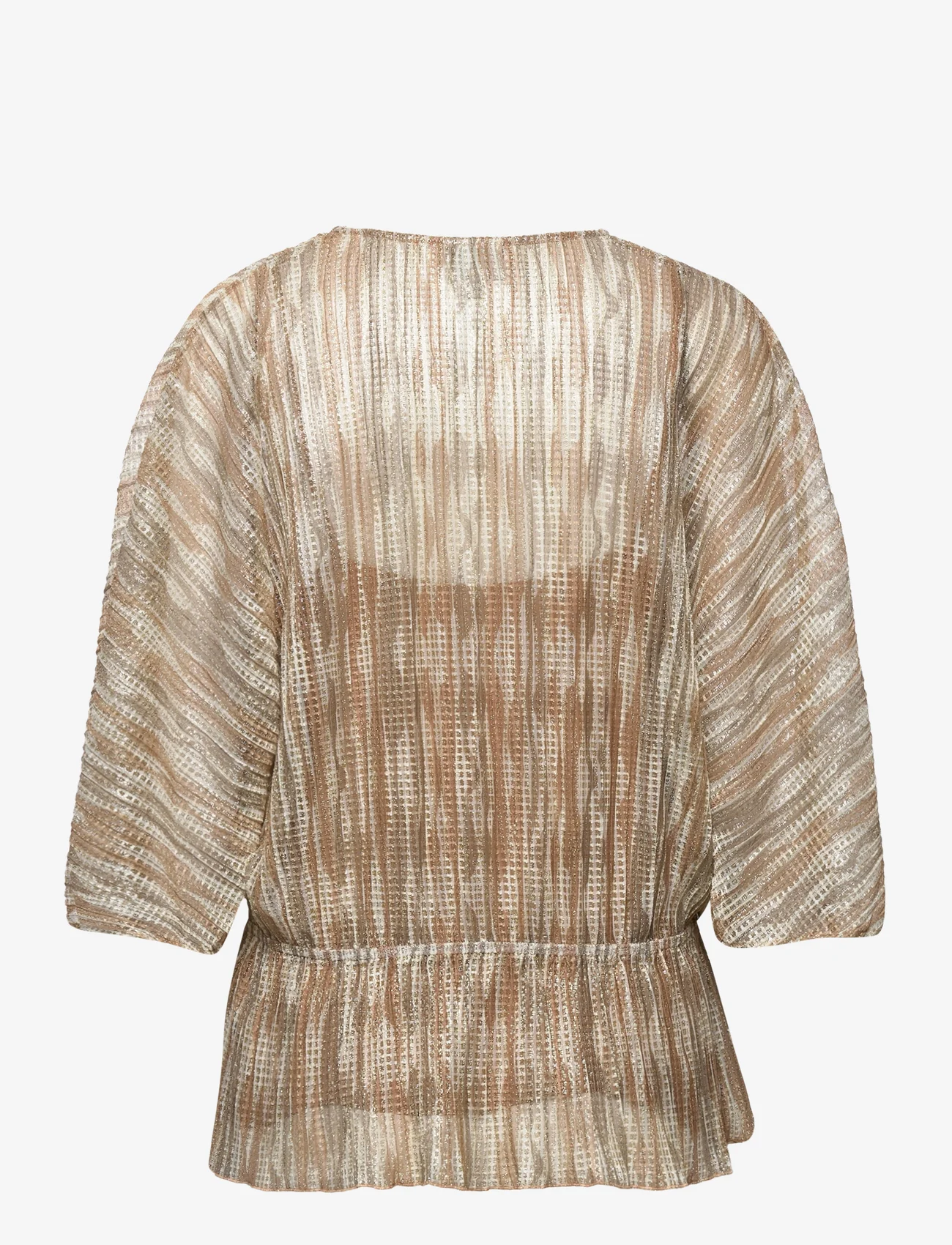 Dante6 - Alaia printed lurex top - long-sleeved blouses - multicolour - 1