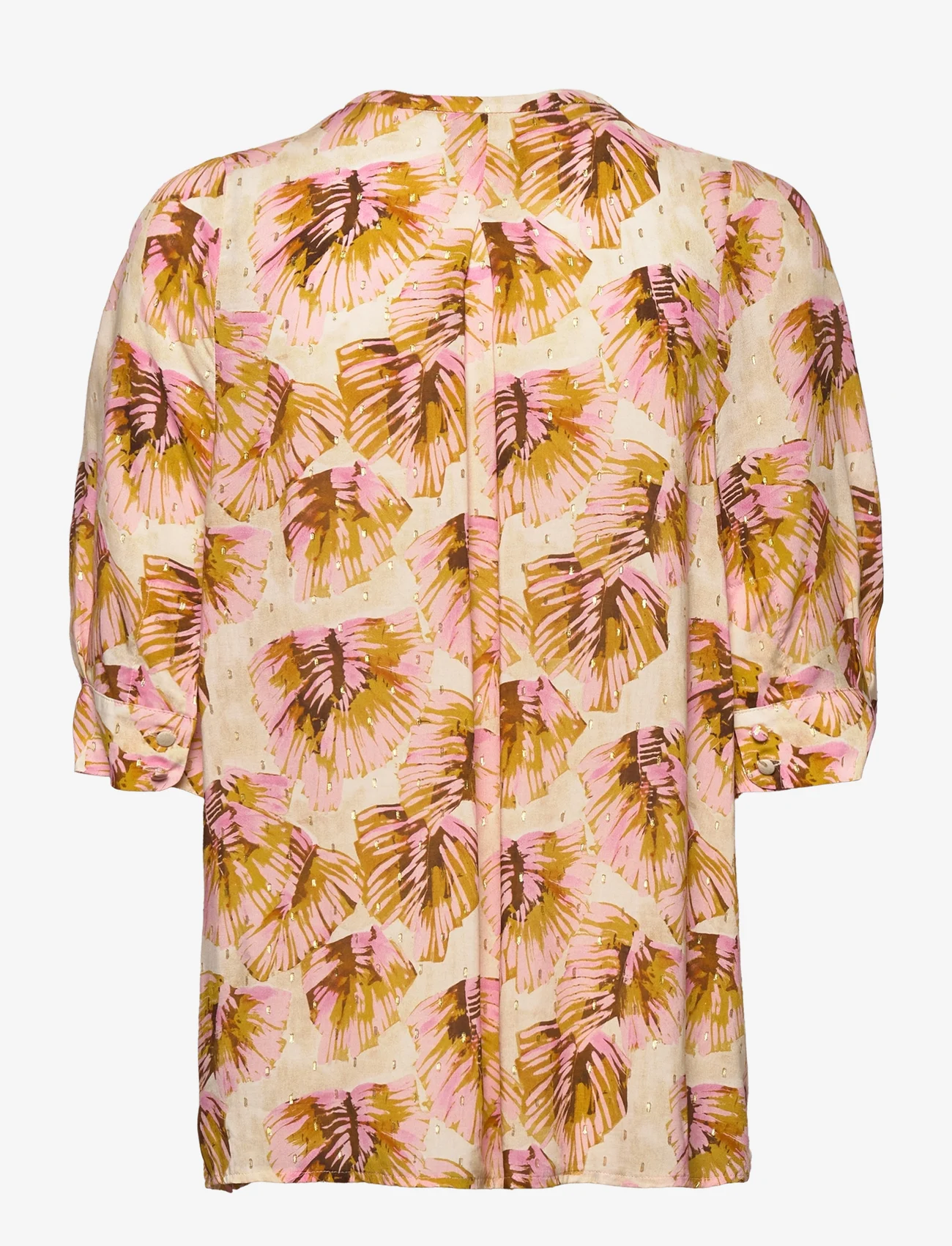 Dante6 - Esmay palm leaves blouse - kortermede bluser - multicolour - 1