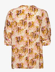 Dante6 - Esmay palm leaves blouse - kurzämlige blusen - multicolour - 1
