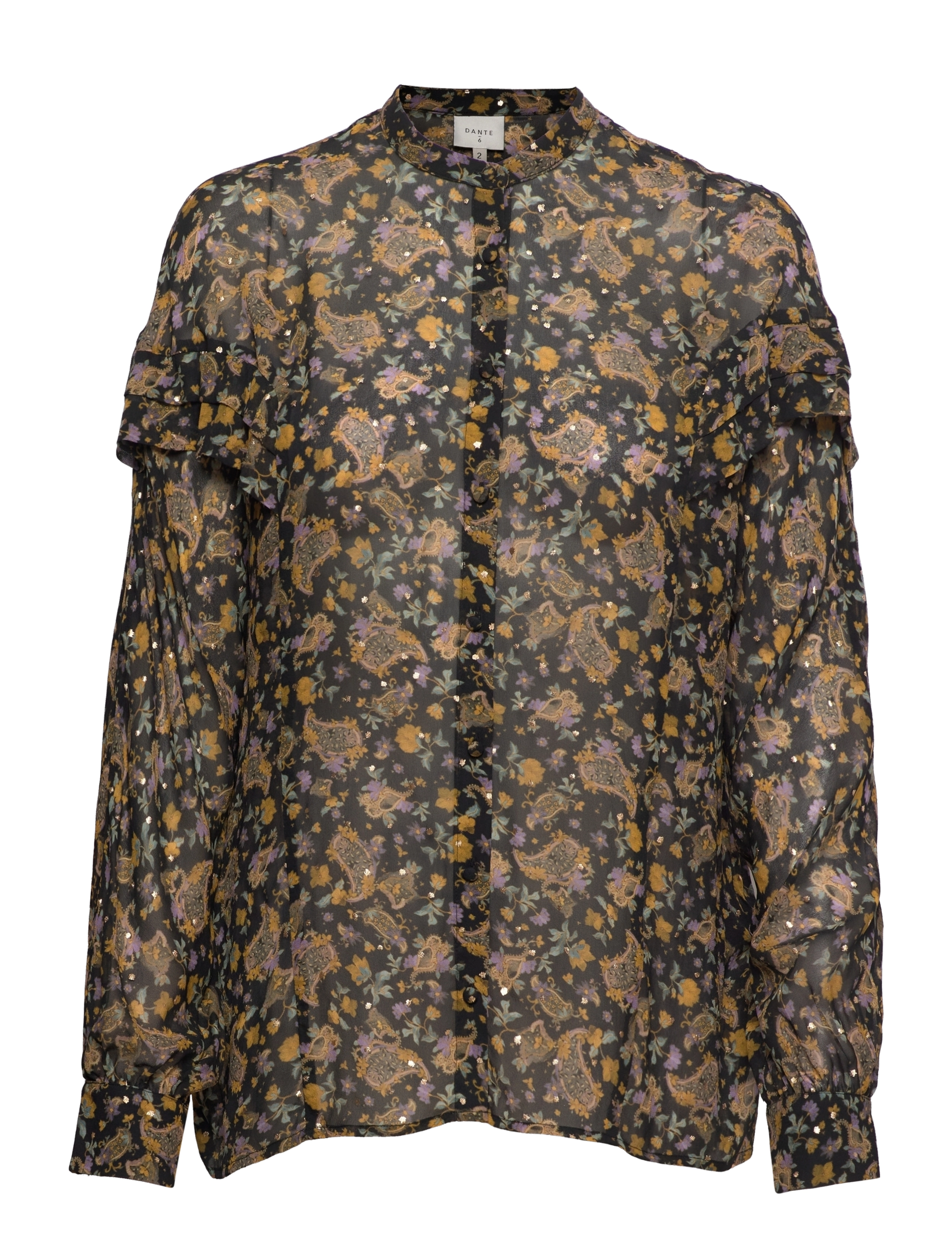 Dante6 Keri Print Blouse, 36, Blouses, Mehrfarbig/gemustert - Long-sleeved, Frauen