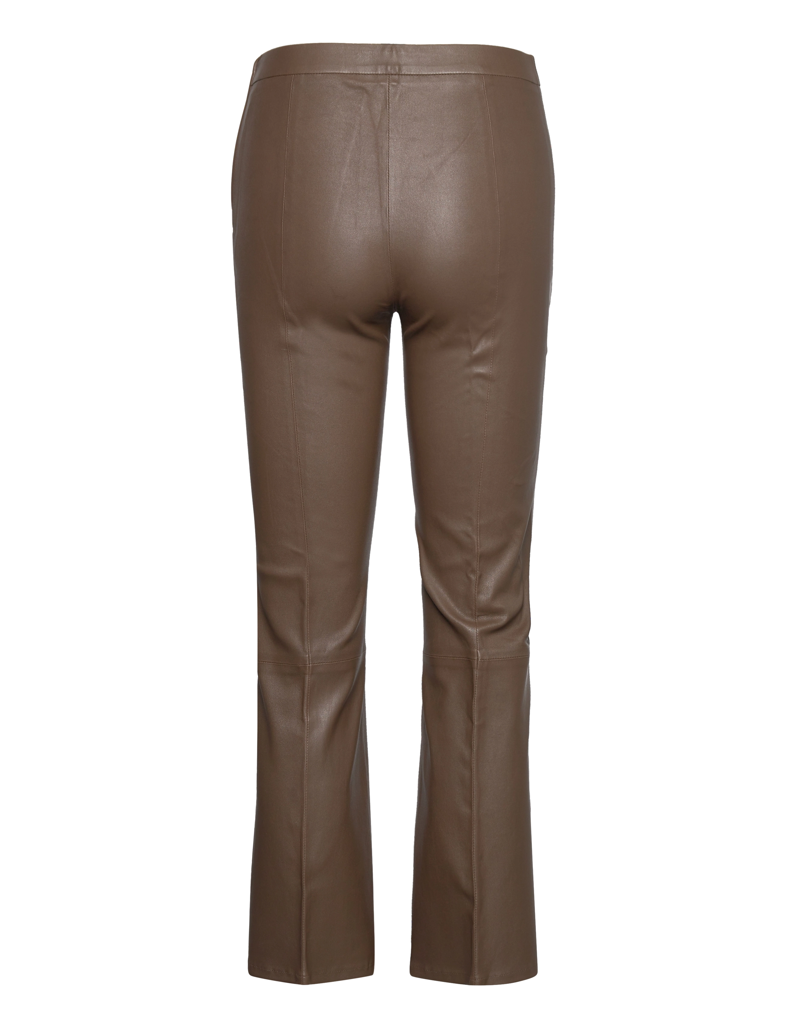 Dante6 - Tyson crop flare leather pants - smokey olive - 1